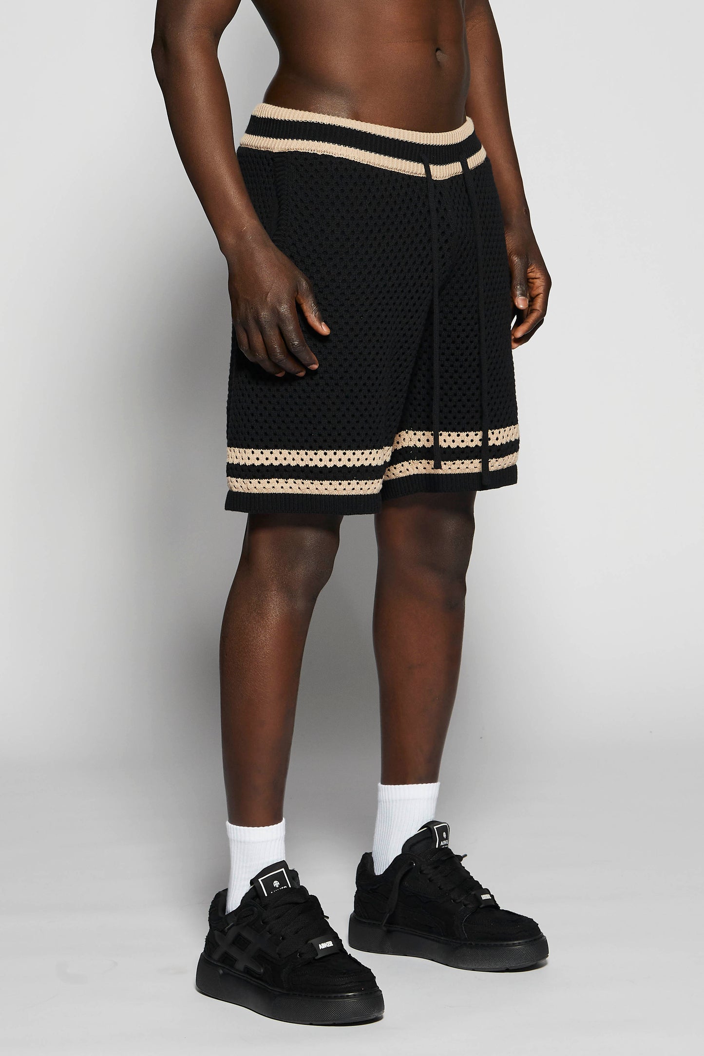 Black Mesh Short Pant