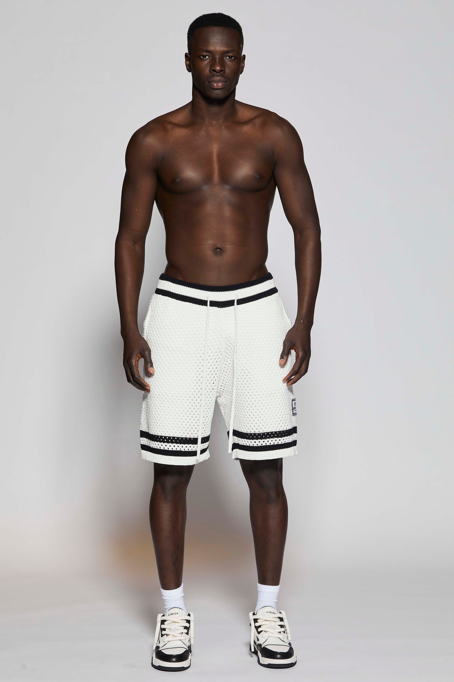 White Mesh Short Pant