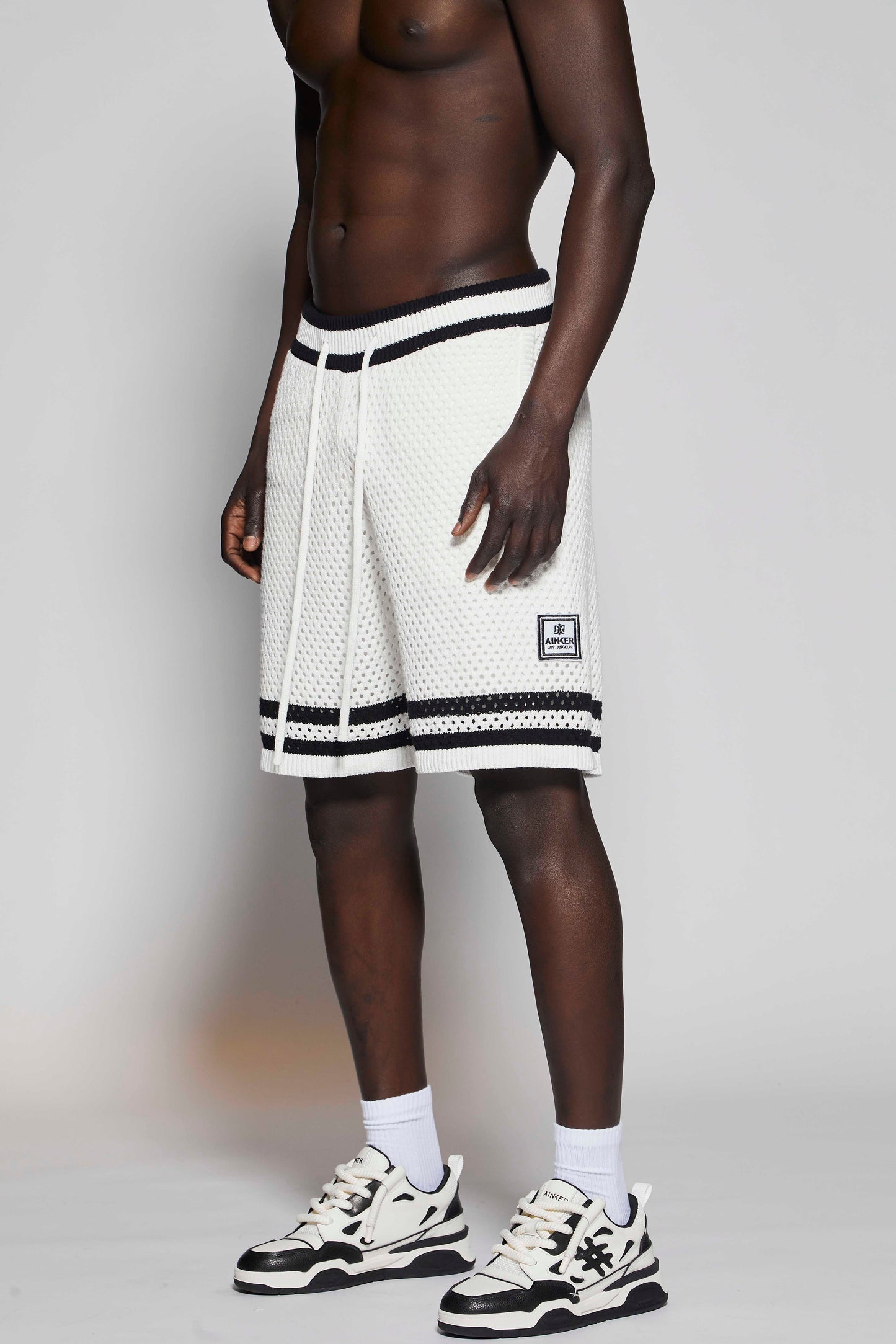 White Mesh Short Pant