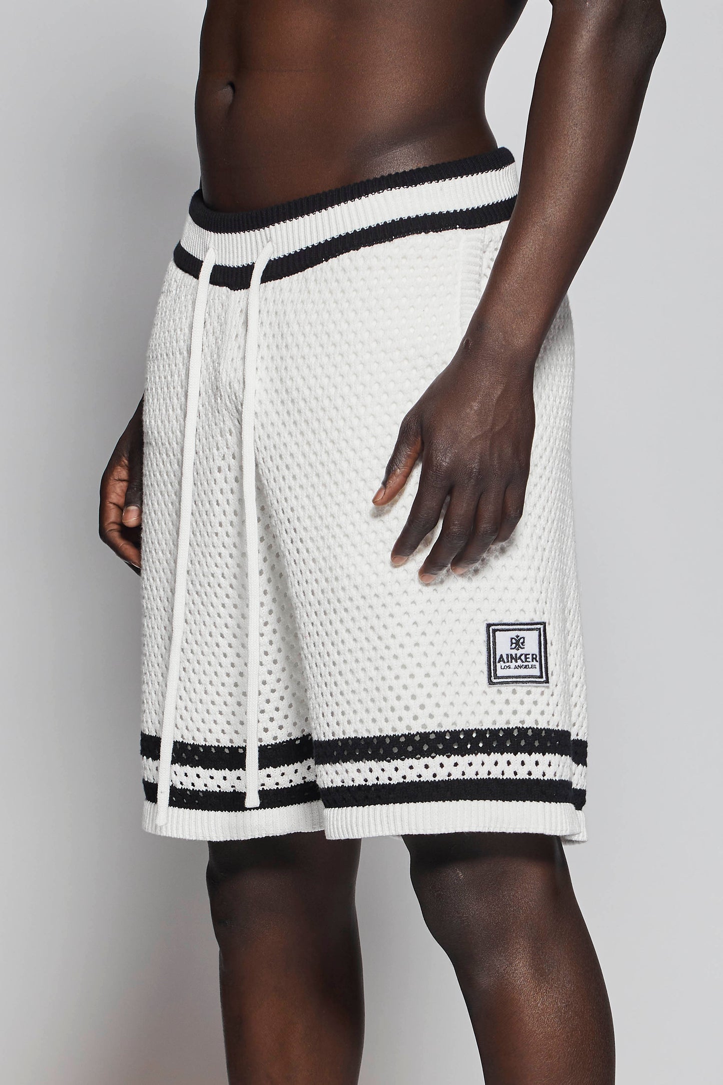 White Mesh Short Pant