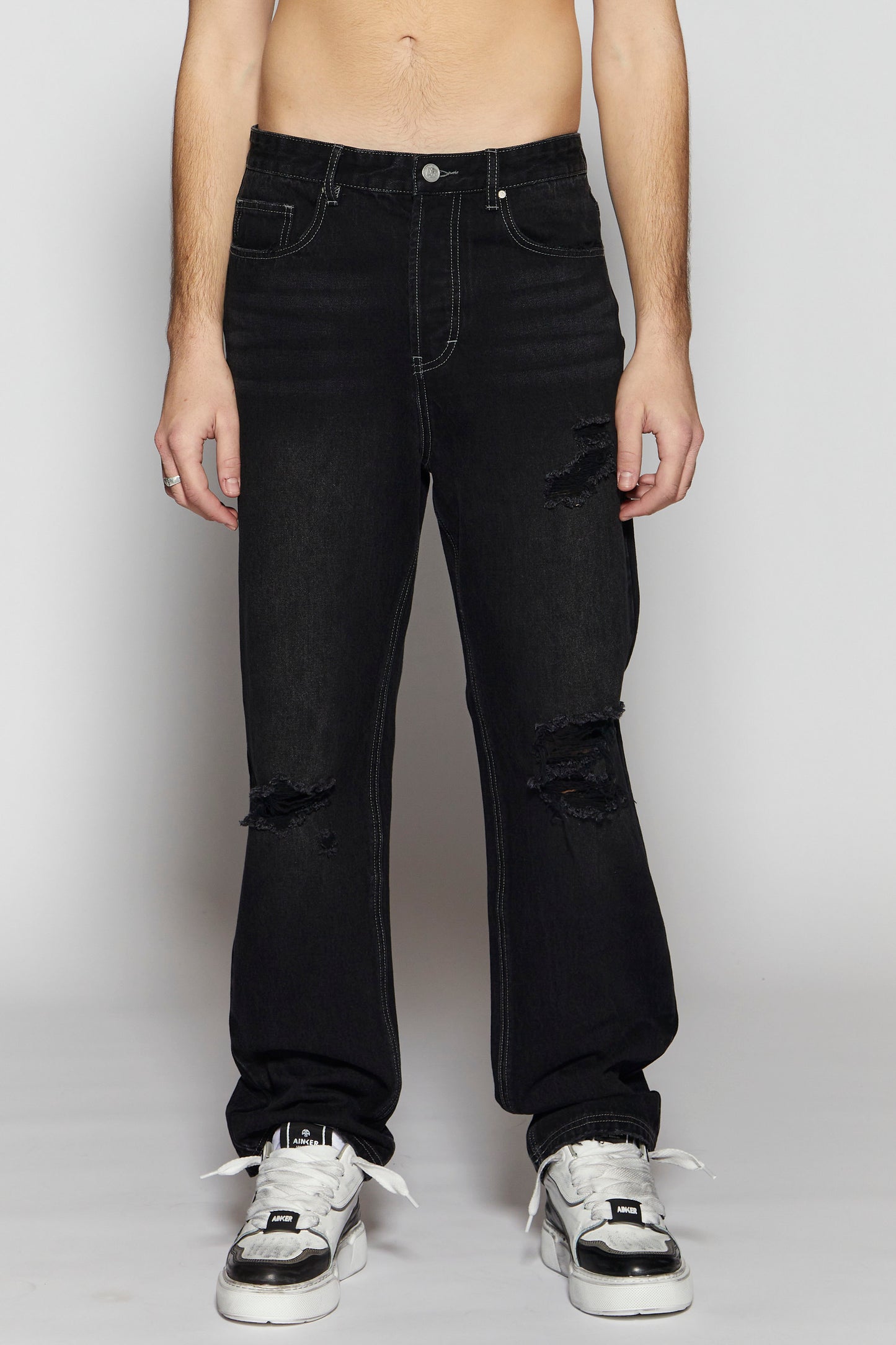 Rexford Black 382 Relax Fit Jeans