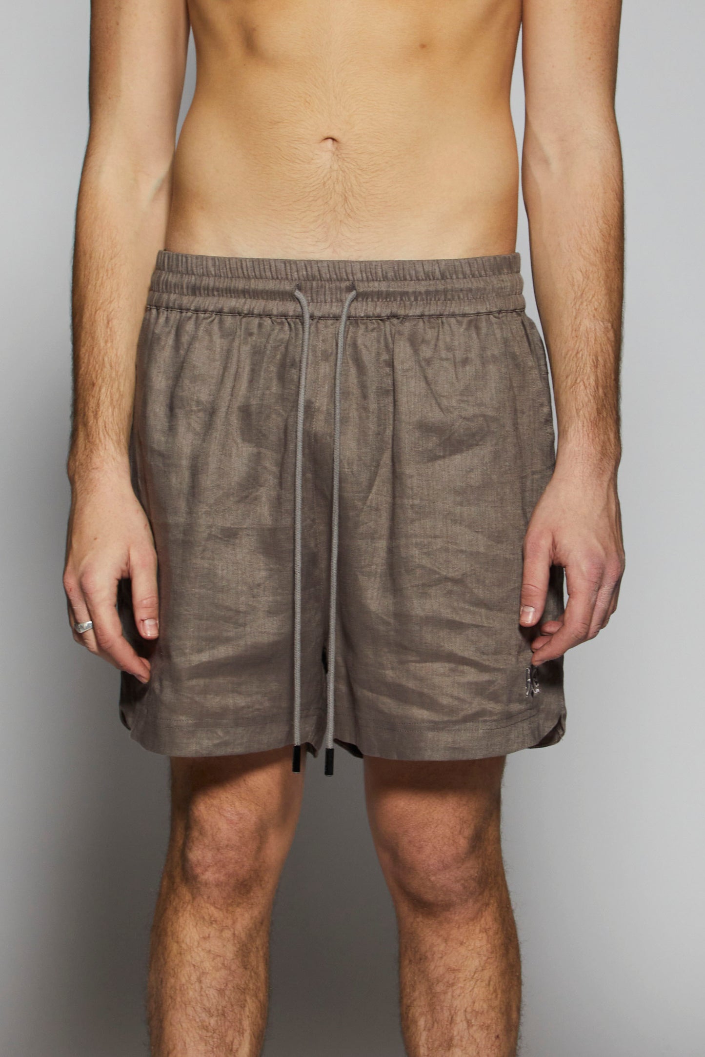 Linen Short Mocha Pants