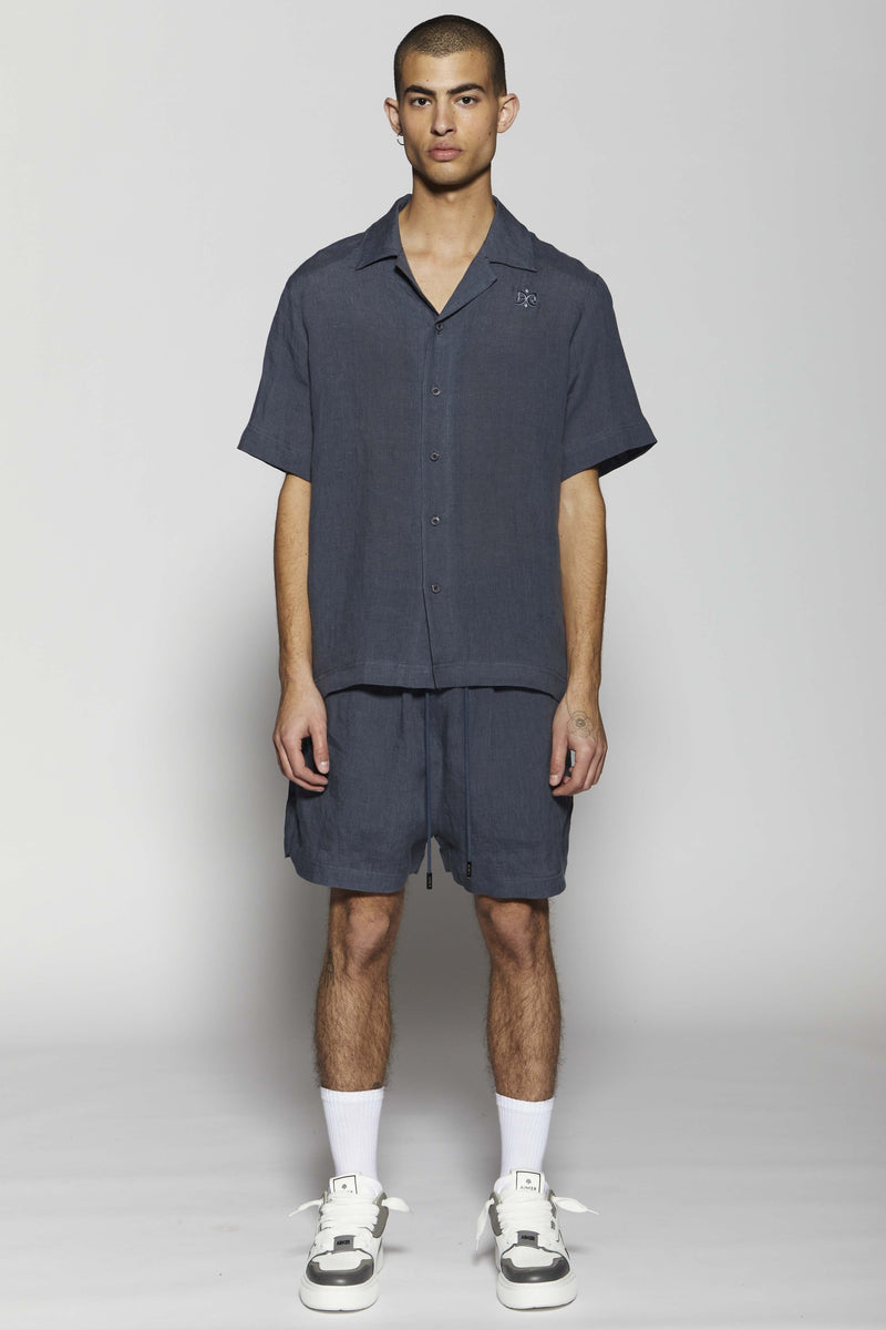 Linen Short Gray Pants