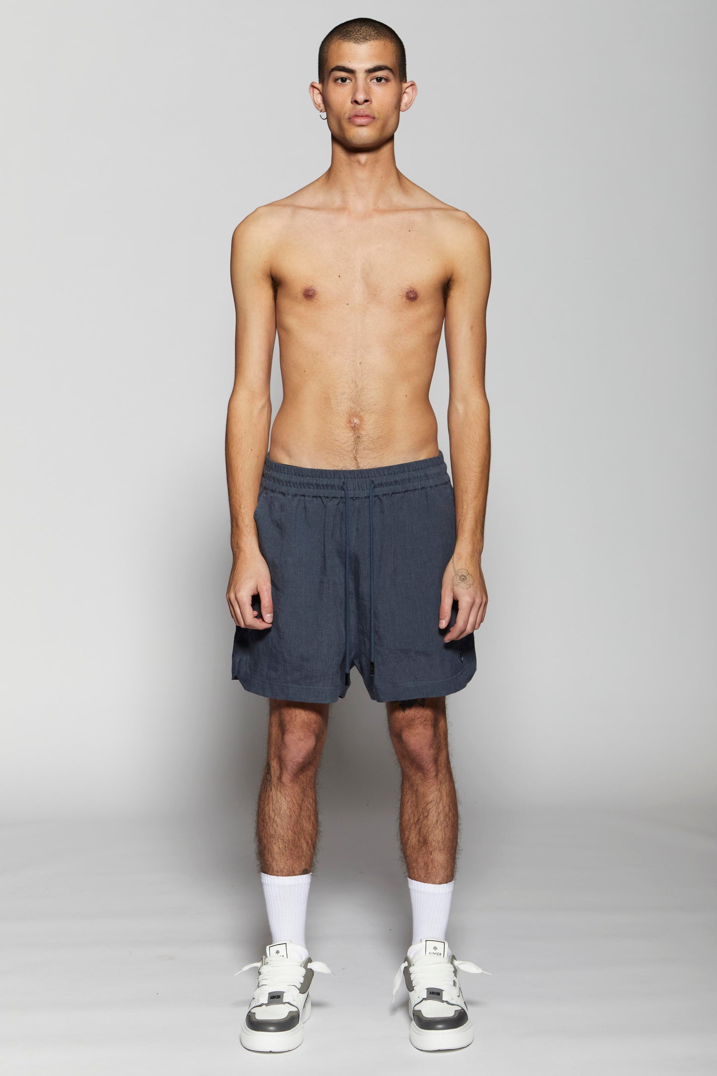 Linen Short Gray Pants