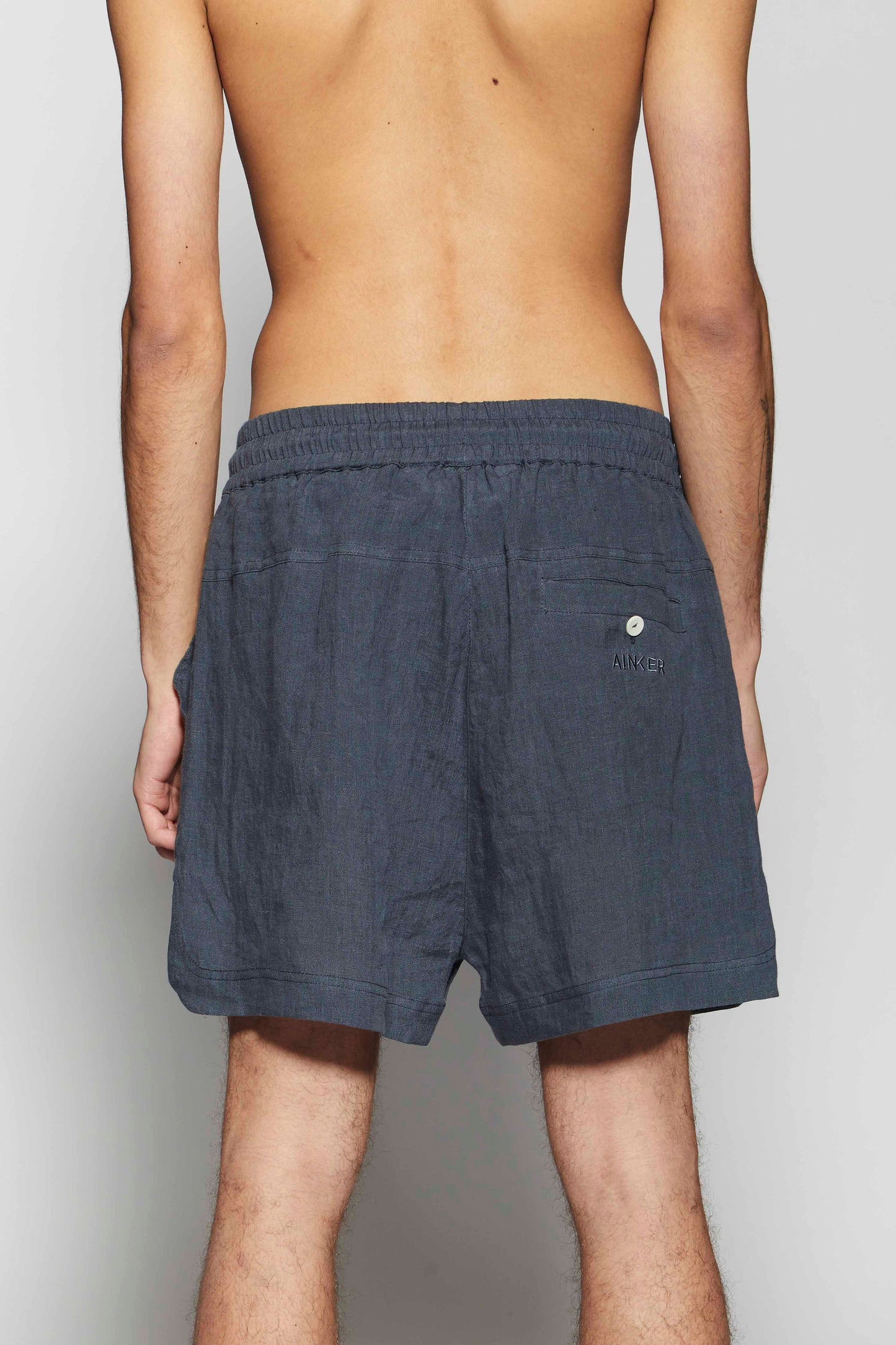 Linen Short Gray Pants