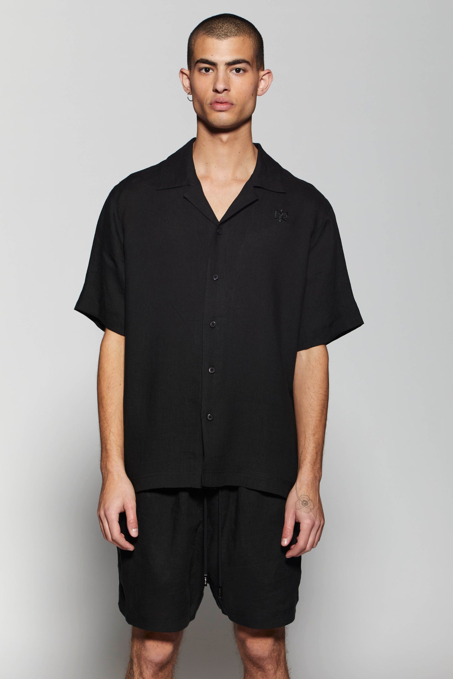 Linen Short Black Pants