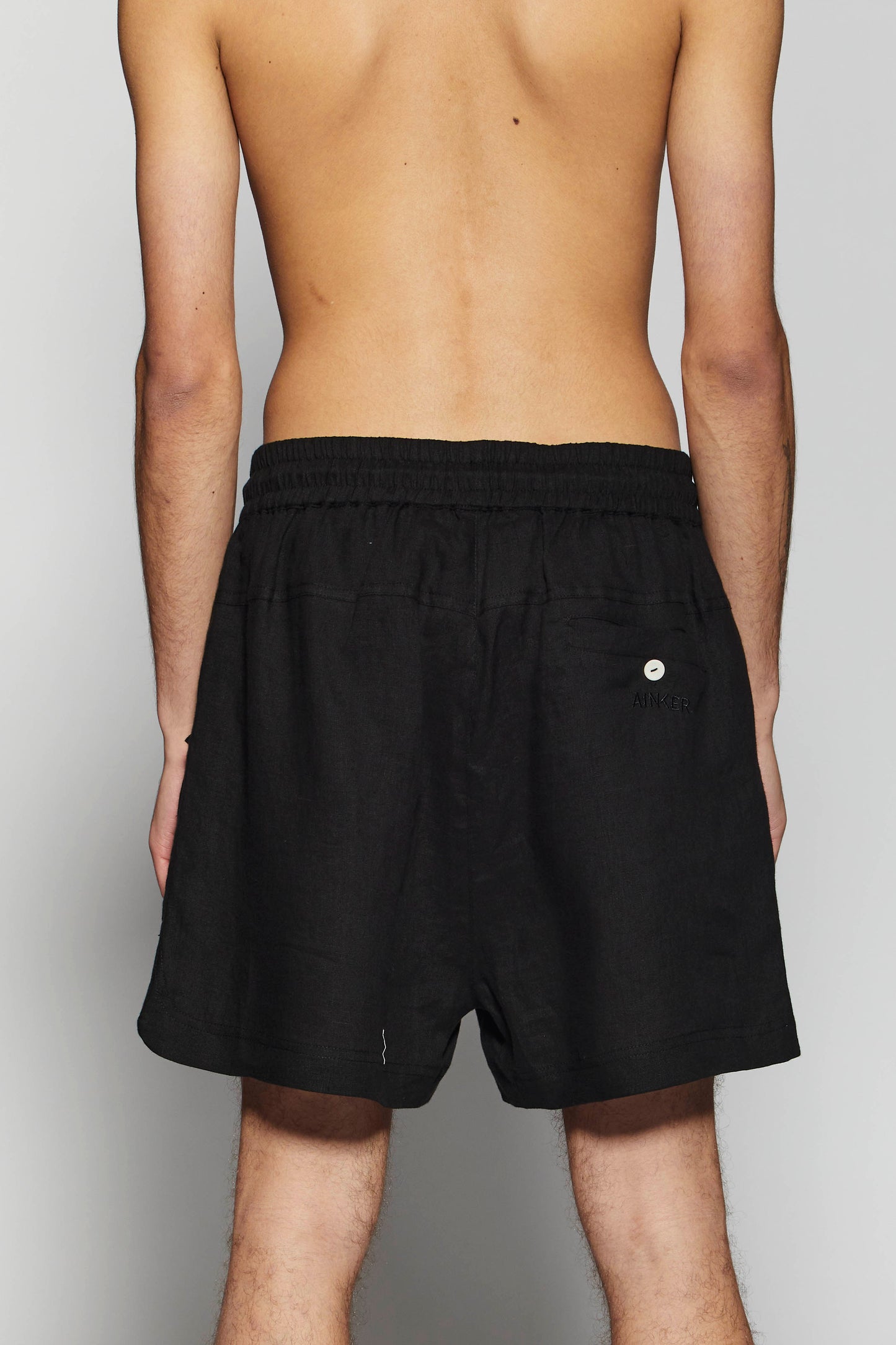 Linen Short Black Pants