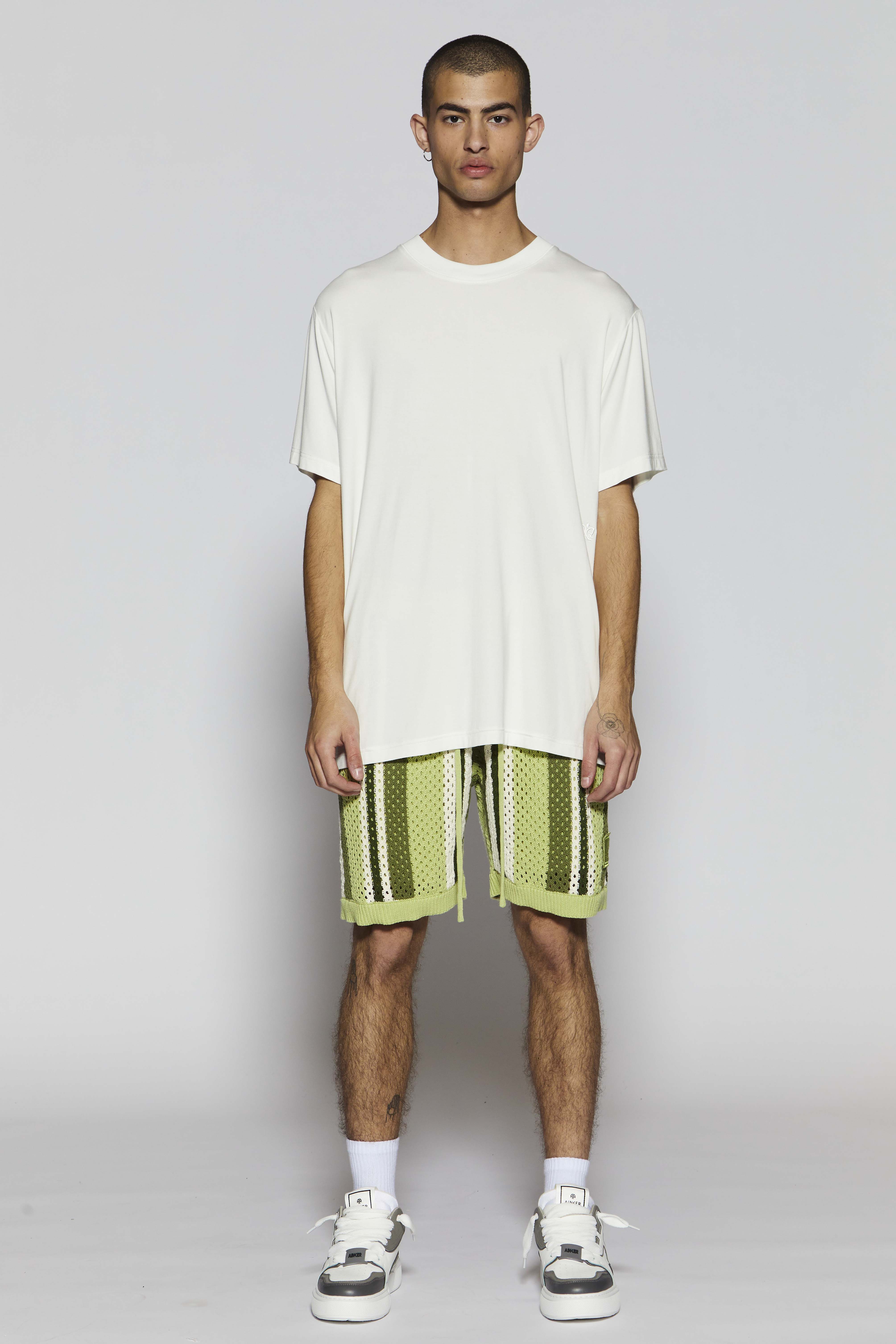Green Knit Short Pant