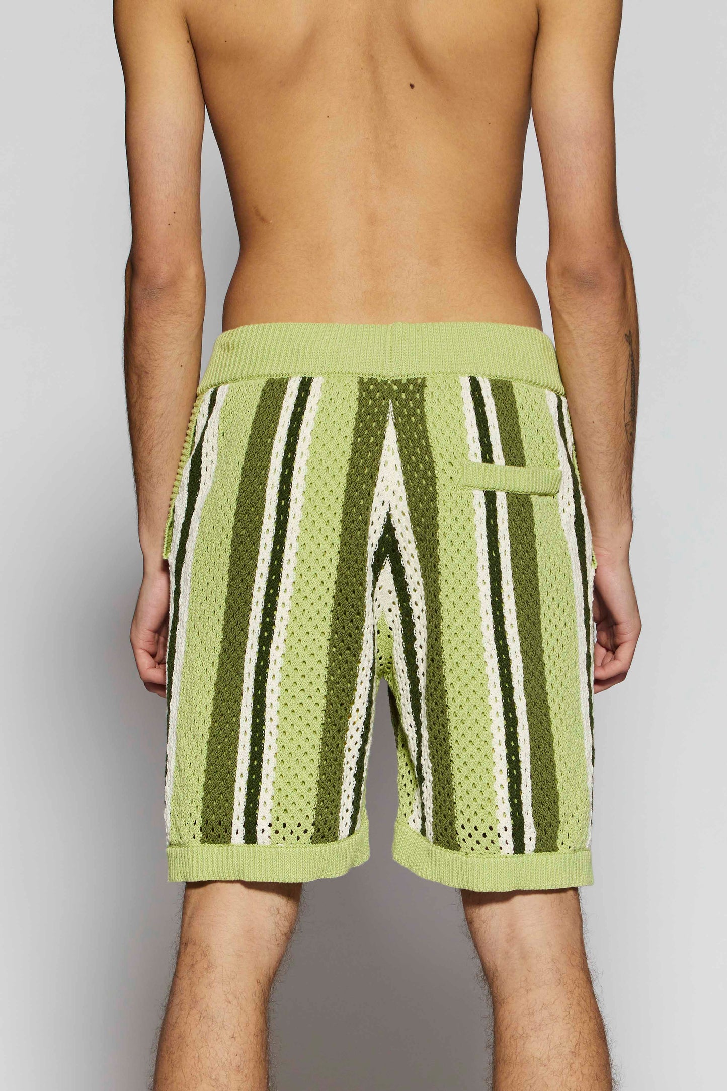 Green Knit Short Pant