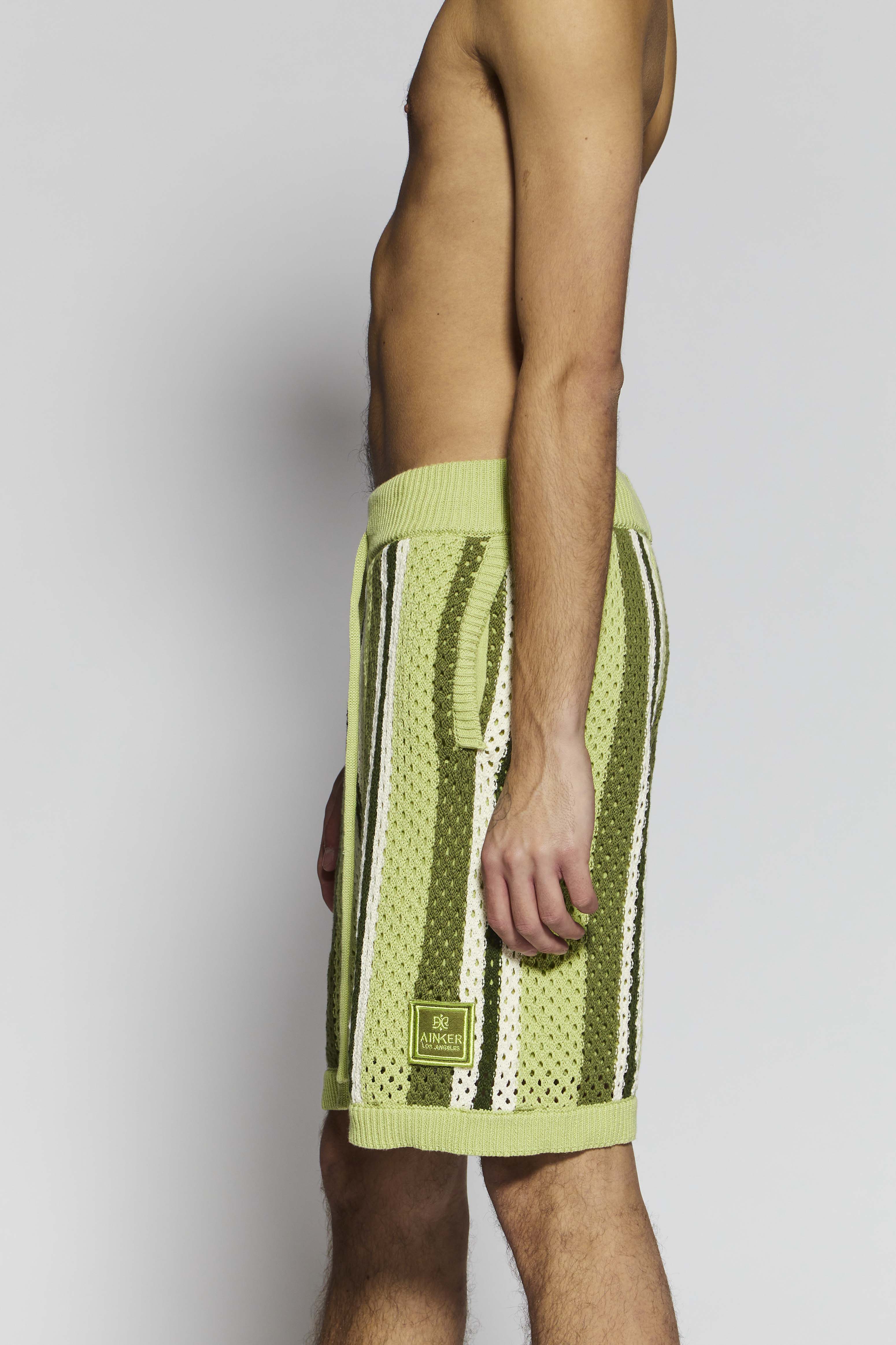 Green Knit Short Pant