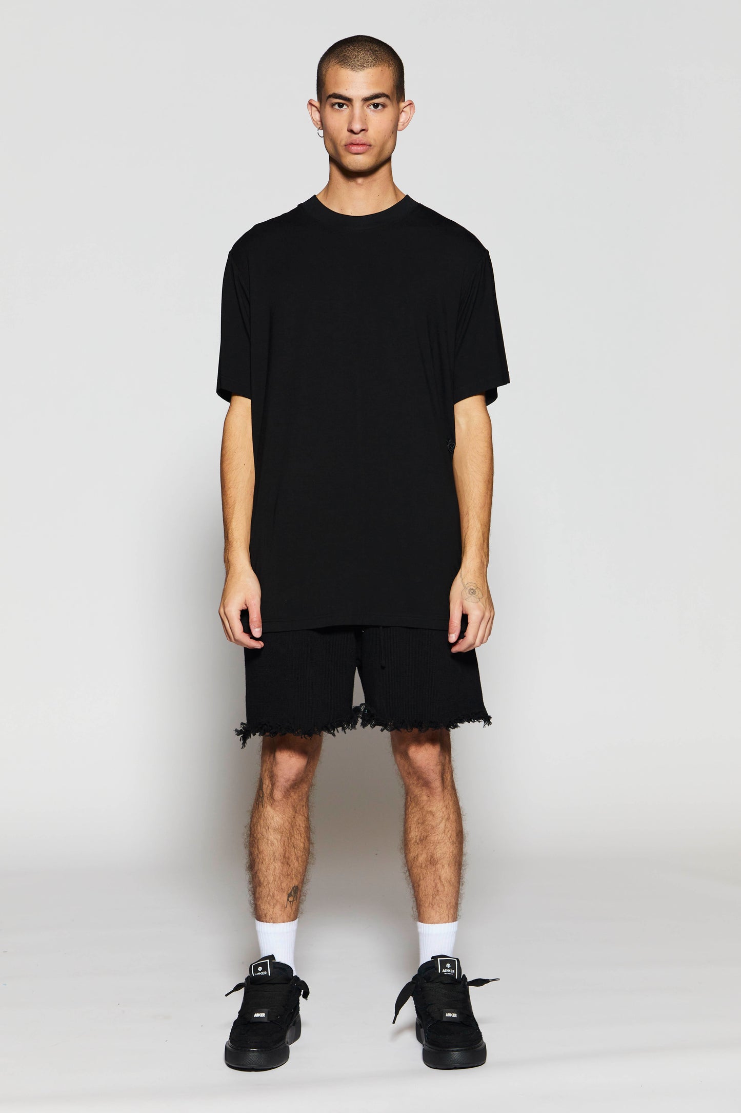 Black Cotton 271 Short Pants