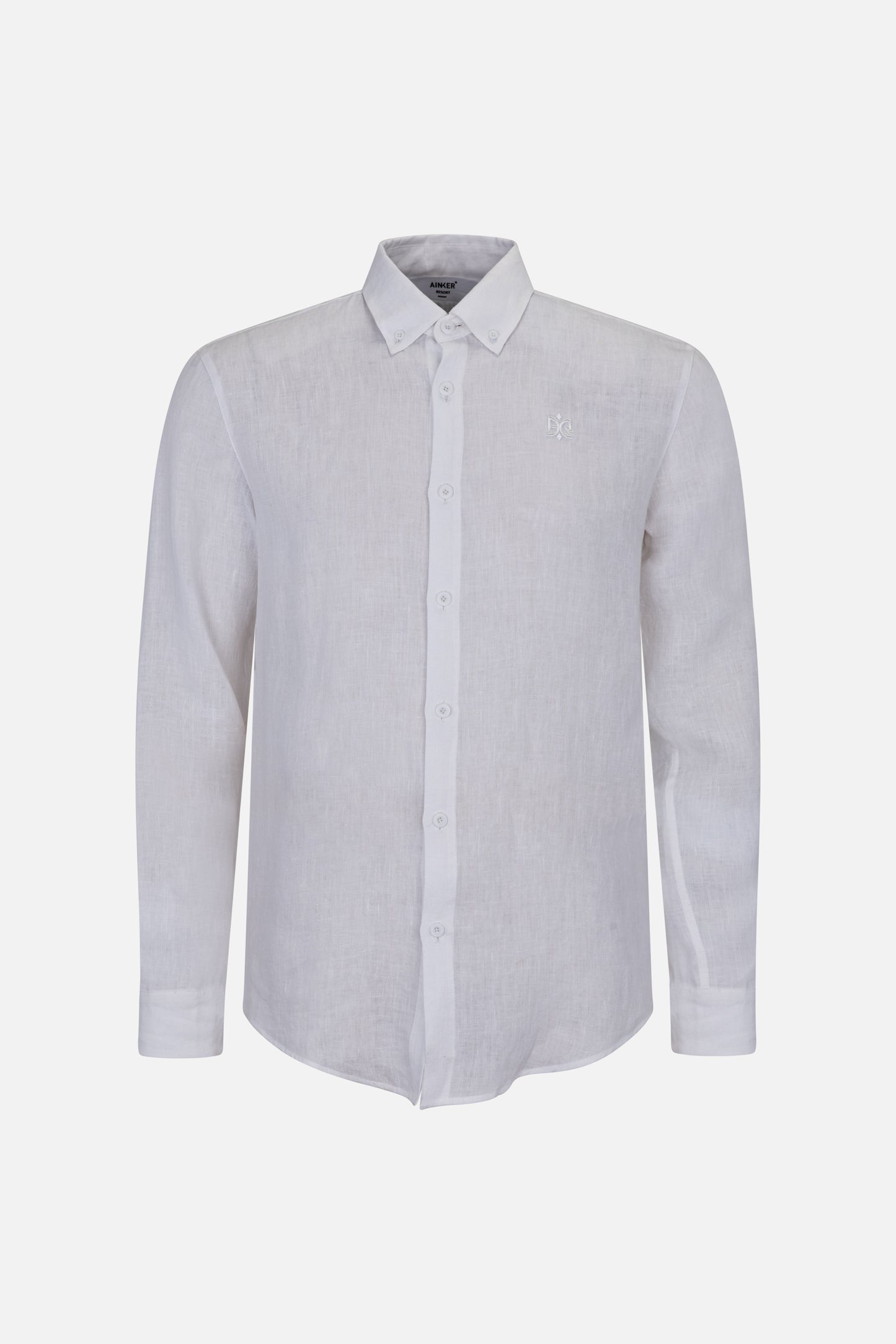 Linen White 402 Button Shirt