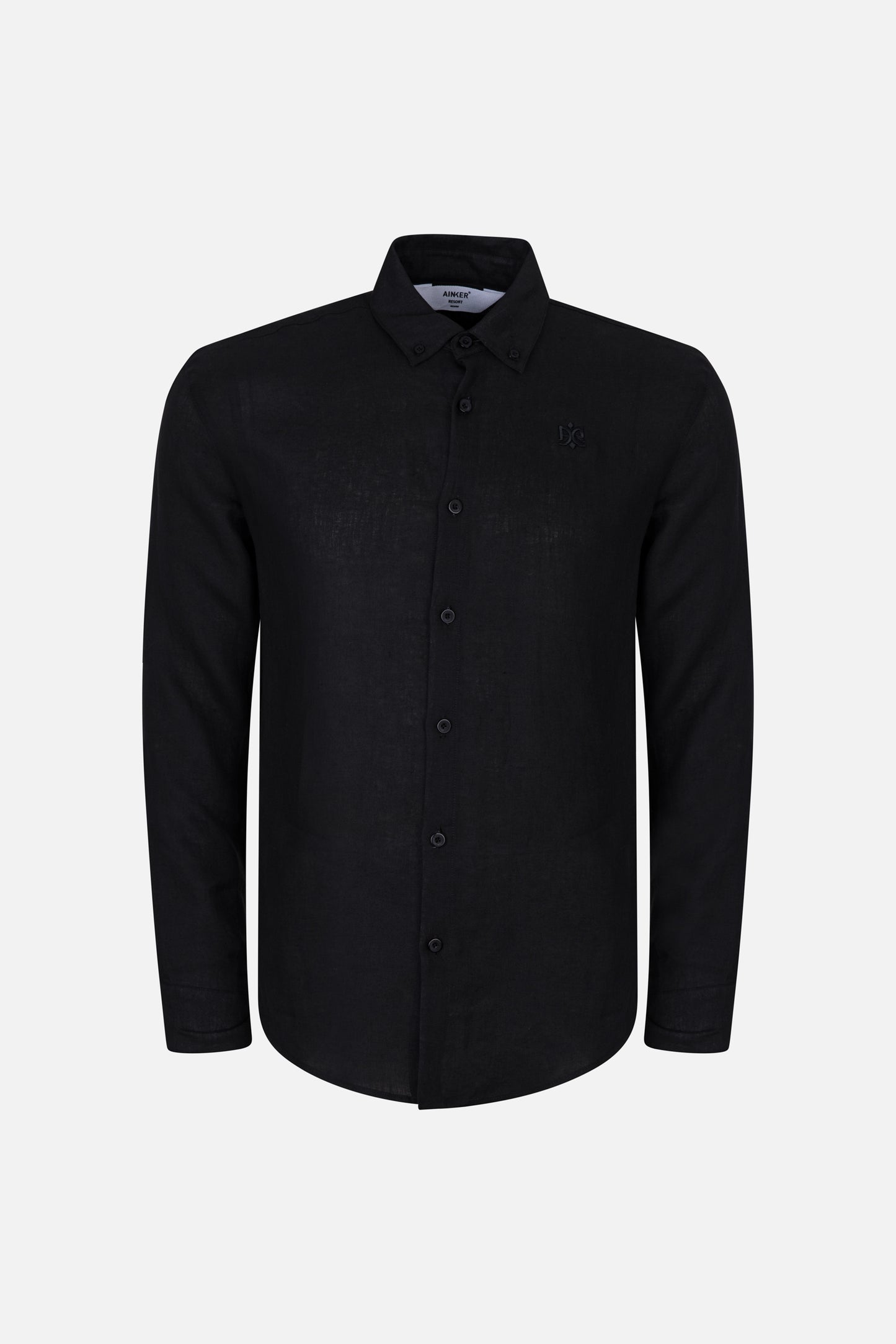 Linen Black 402 Button Shirt