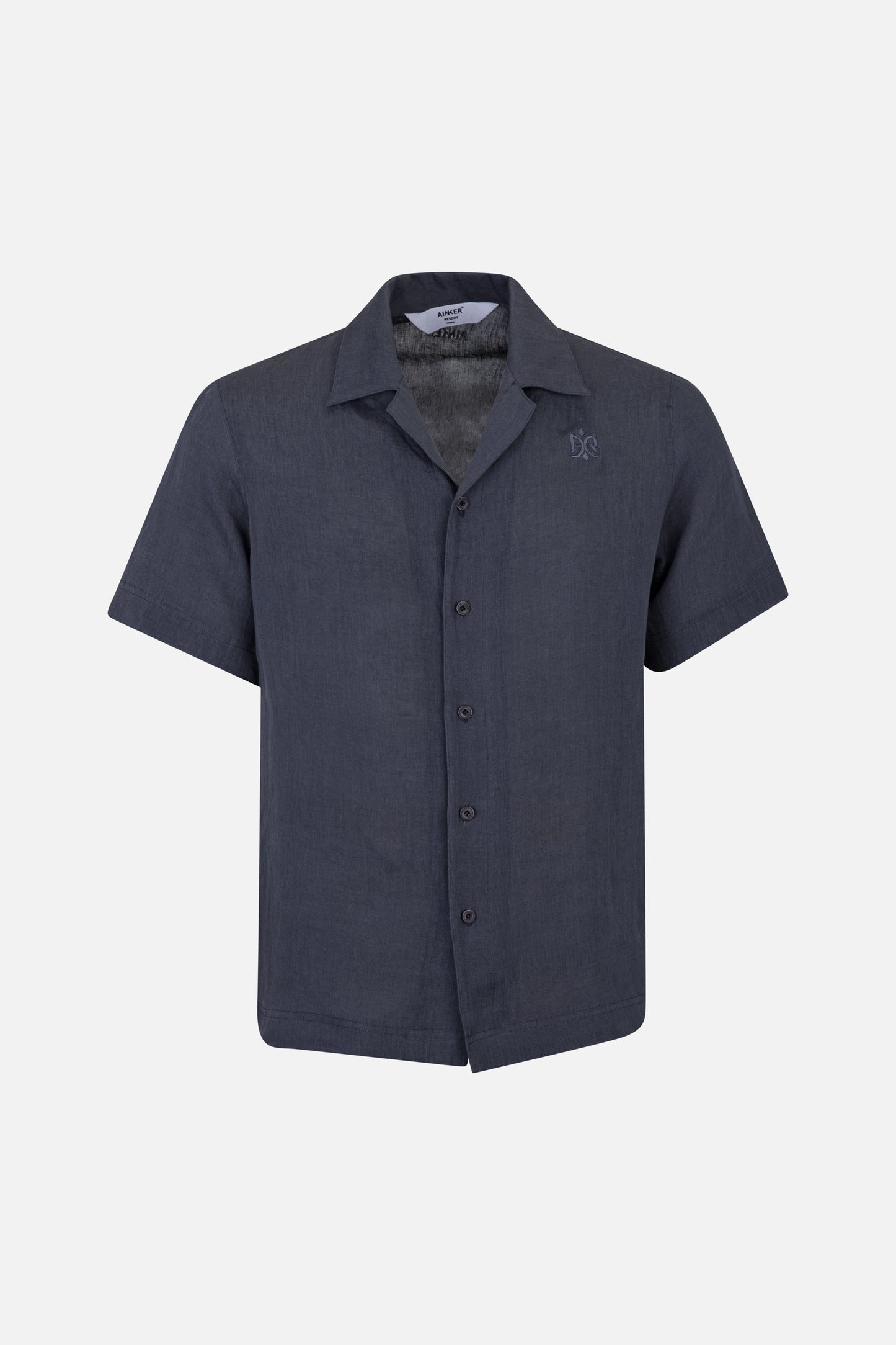 Linen Short Gray Button Shirt