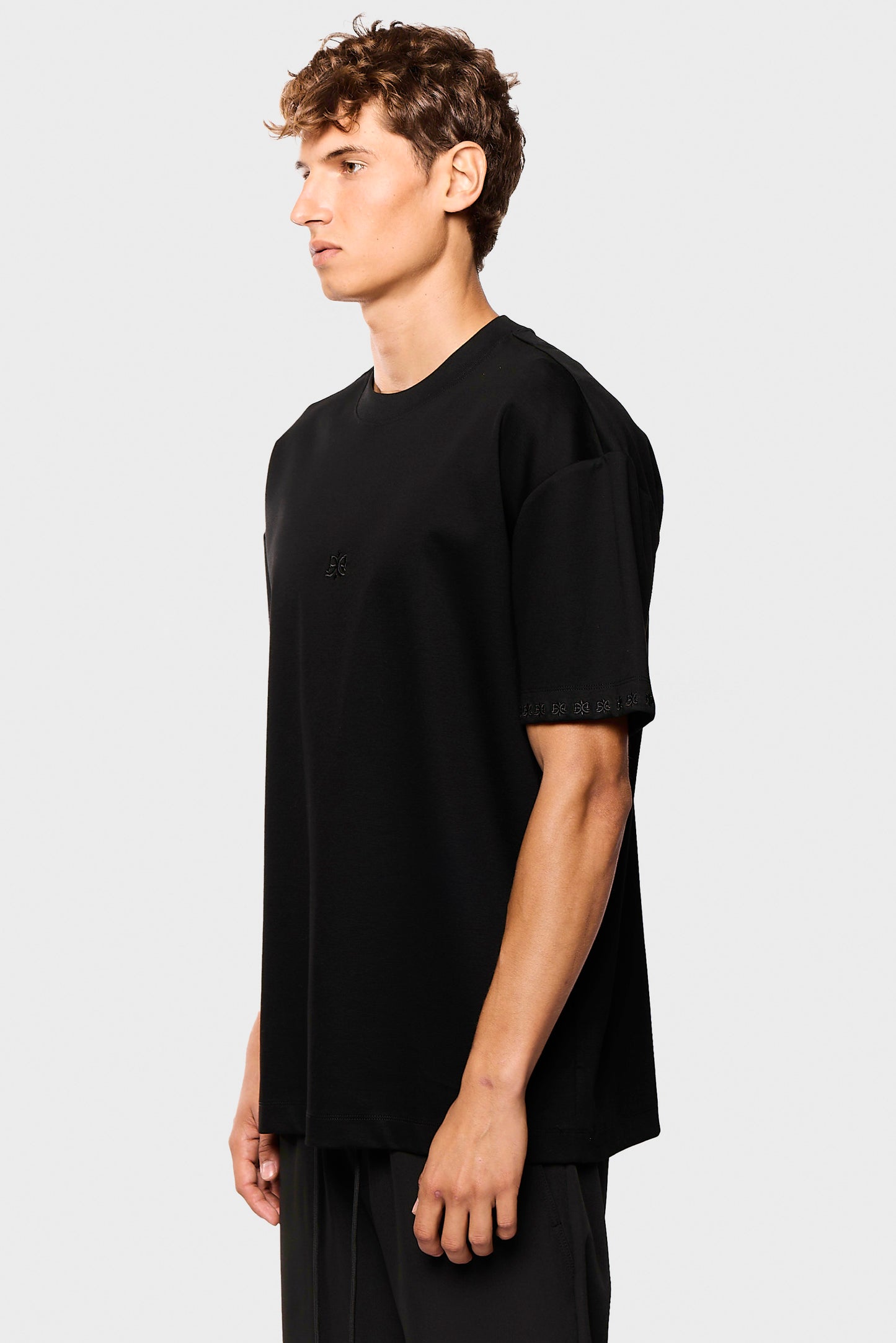Mercerized 676 Black T-Shirt