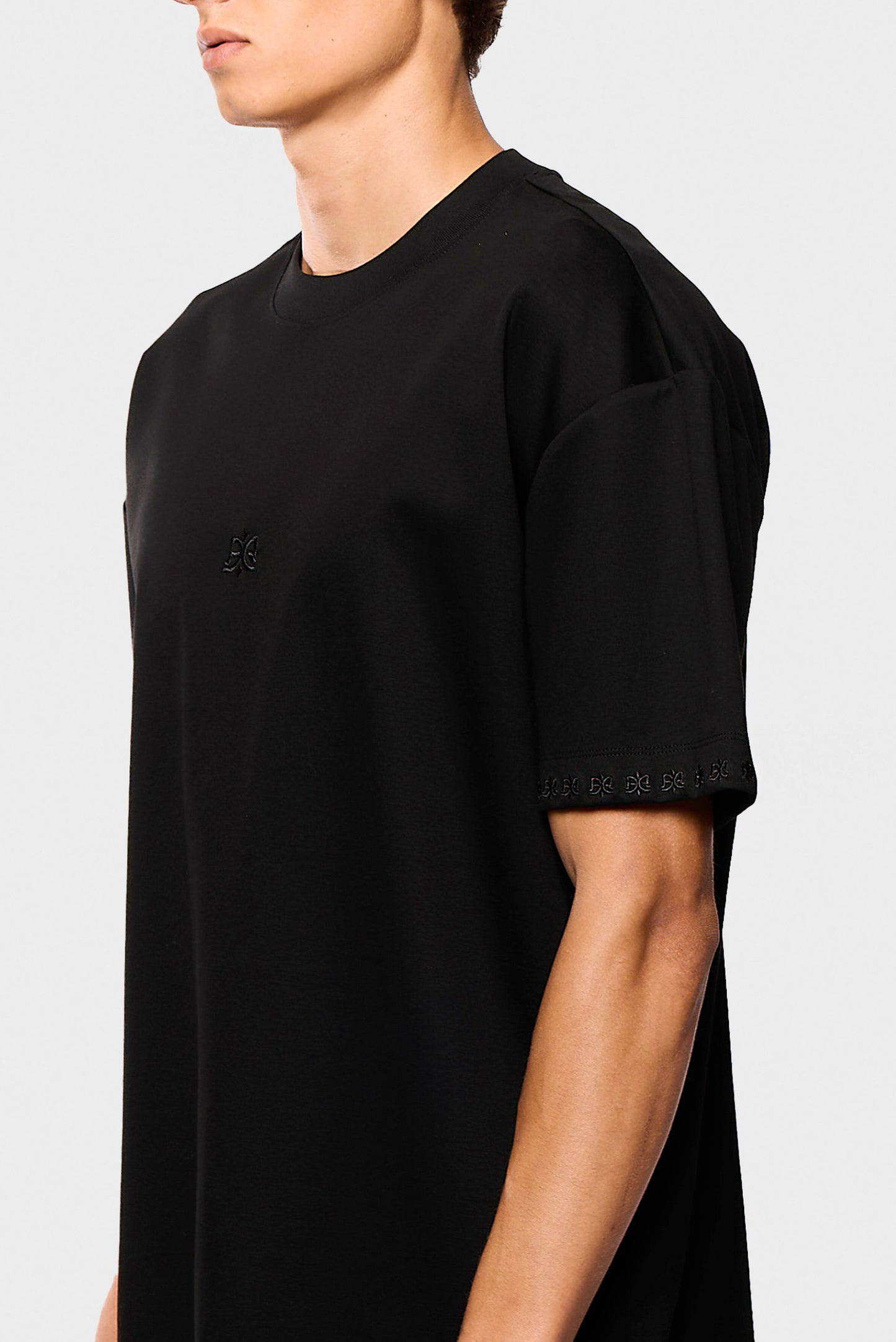 Mercerized 676 Black T-Shirt