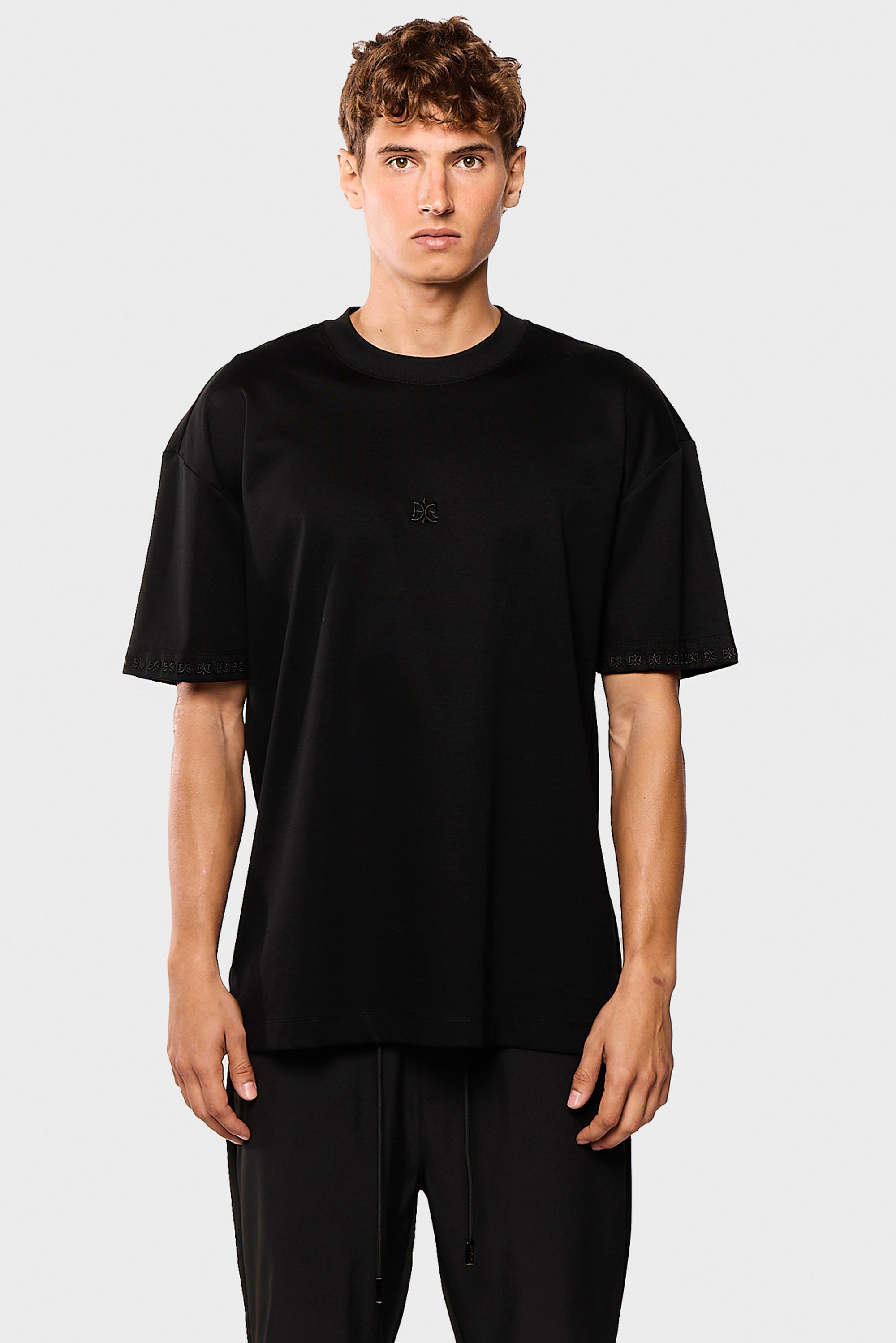 Mercerized 676 Black T-Shirt