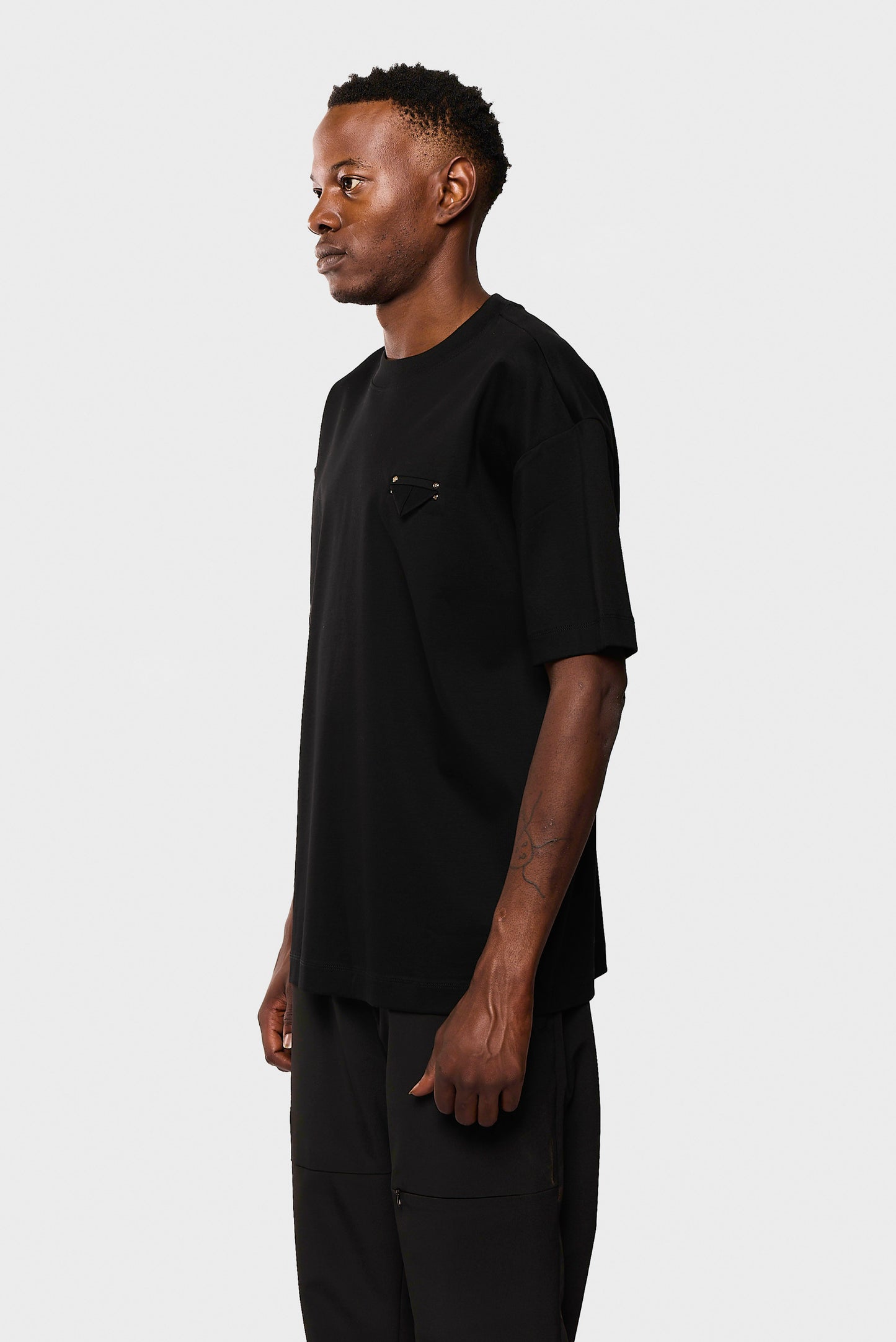Mercerized 545 Black T-Shirt