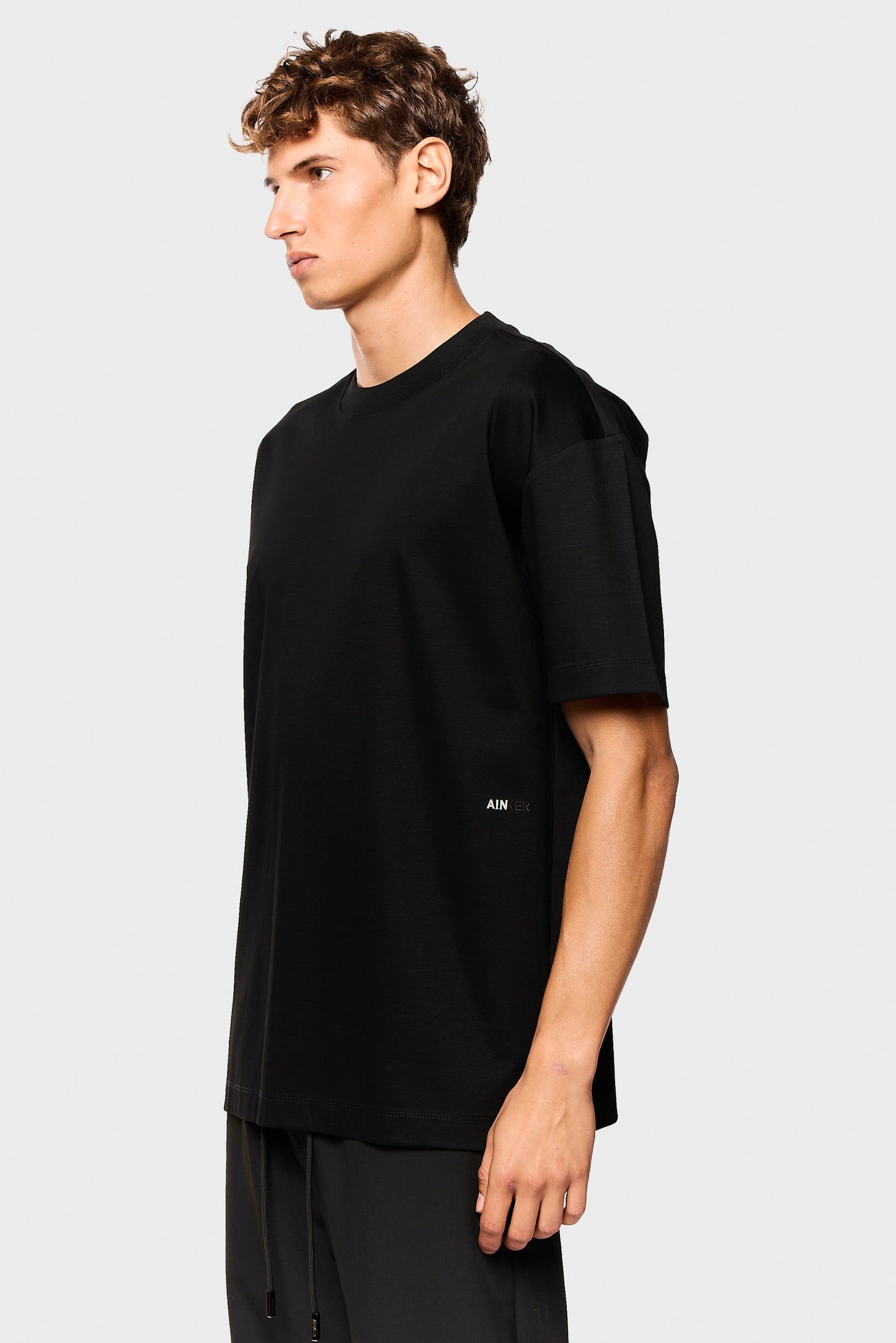 Mercerized 555 Black T-Shirt