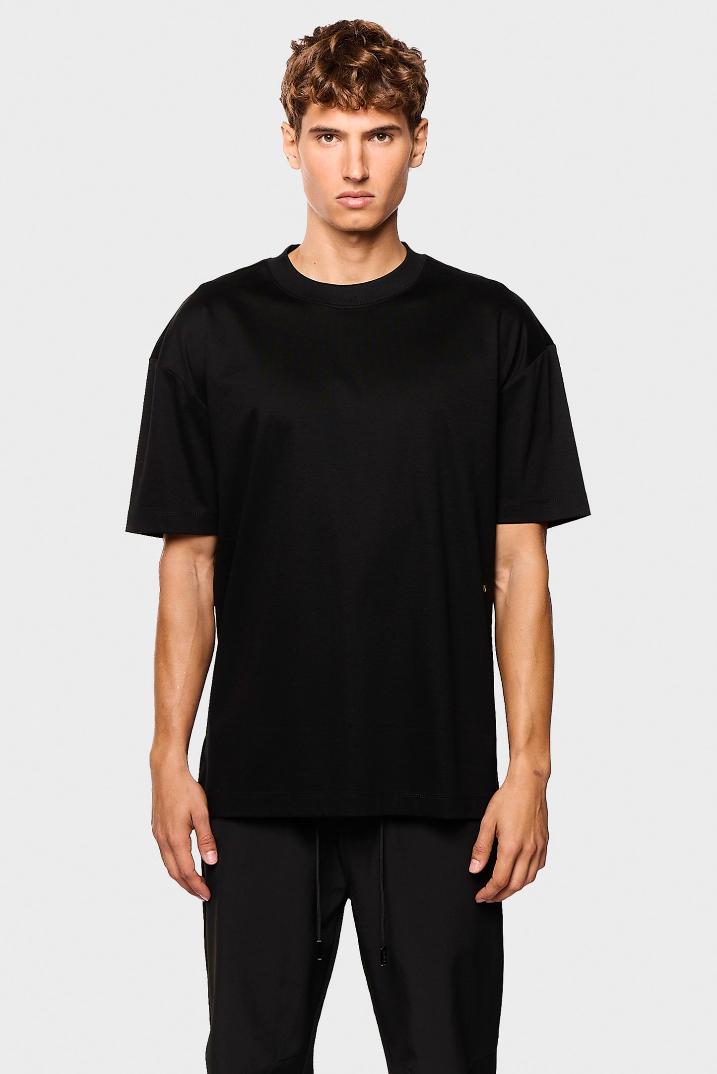 Mercerized 555 Black T-Shirt