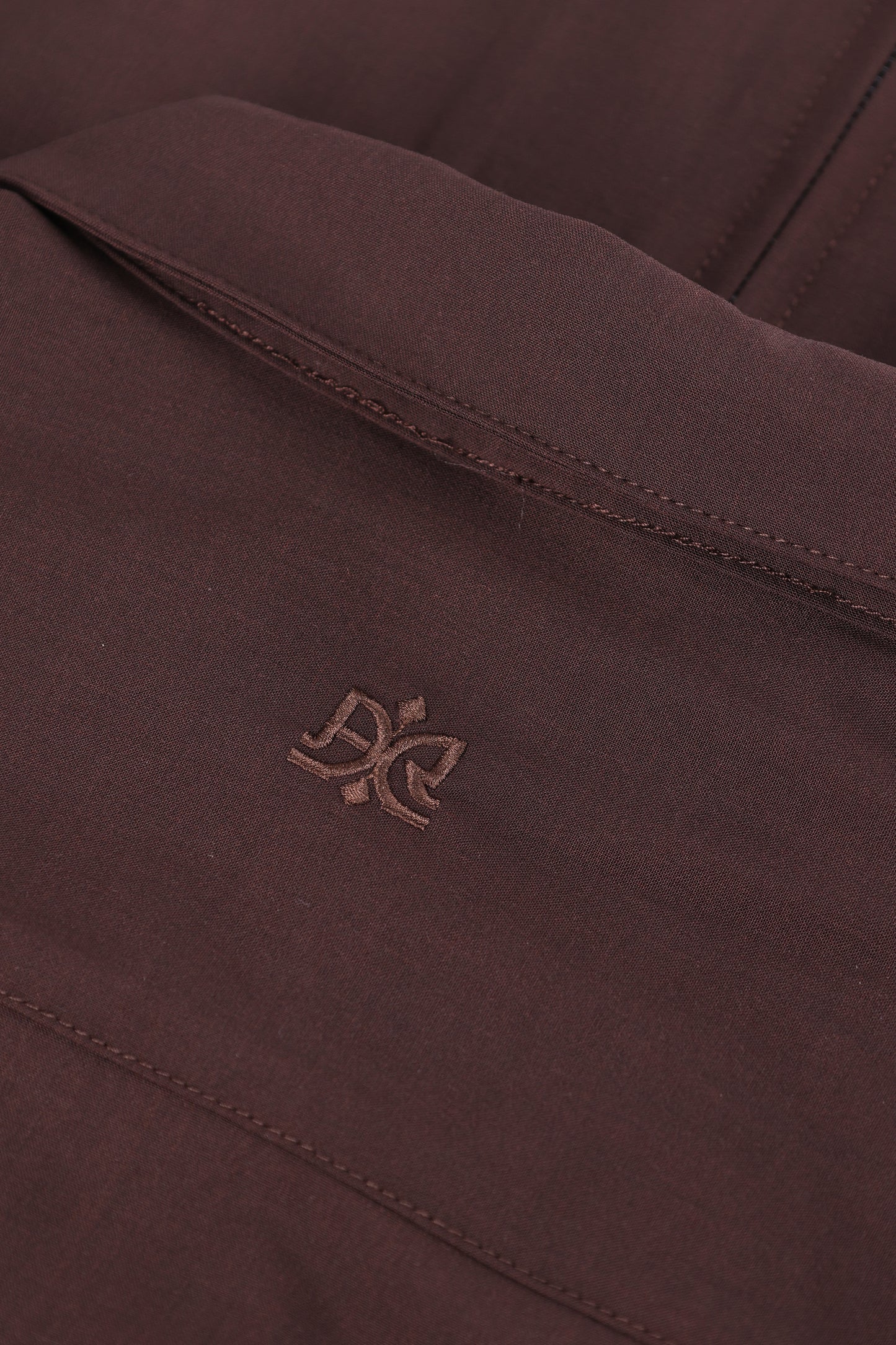 Wool Blend Brown 778 Zipper Shirt