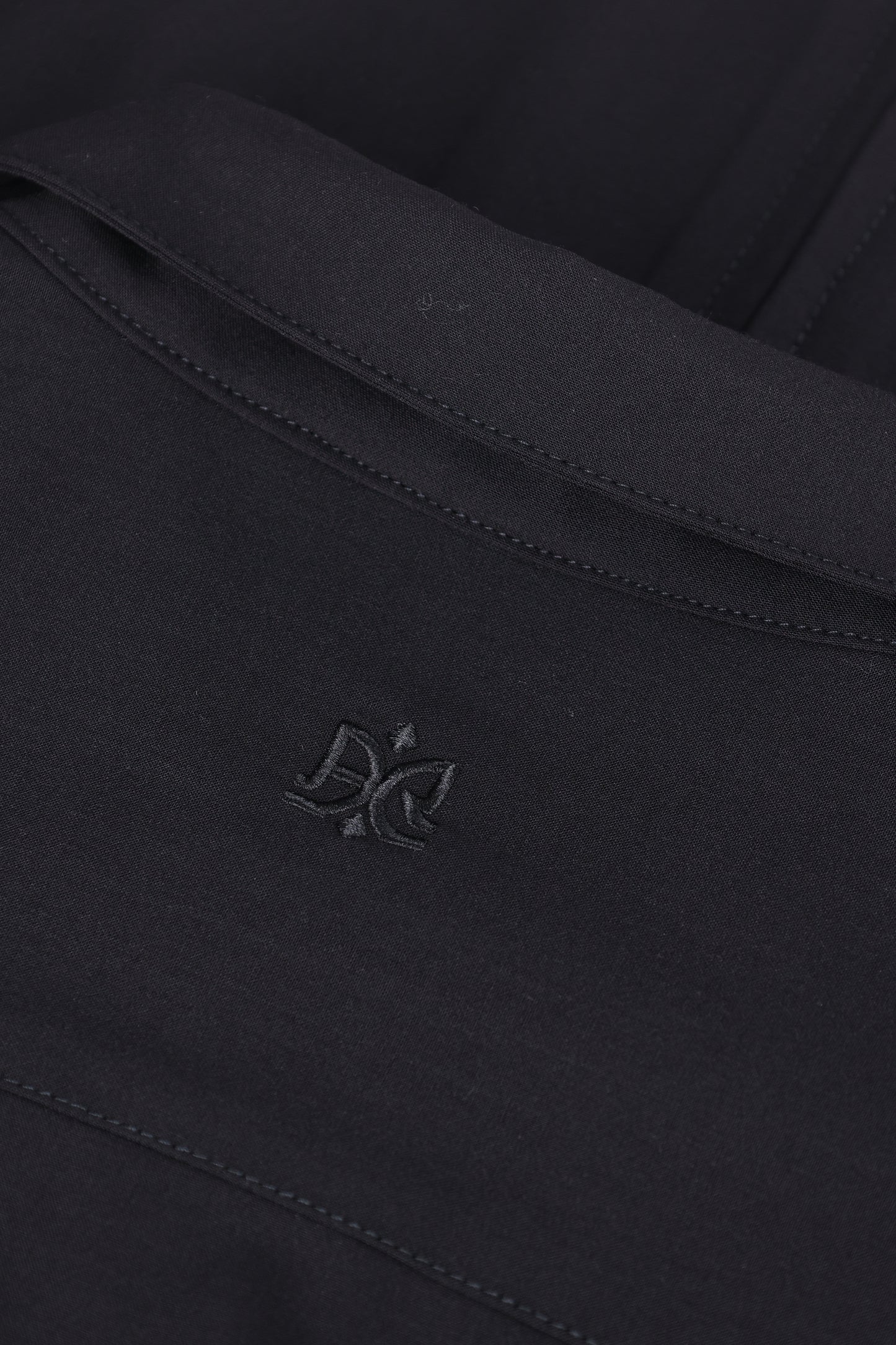 Wool Blend Black 778 Zipper Shirt
