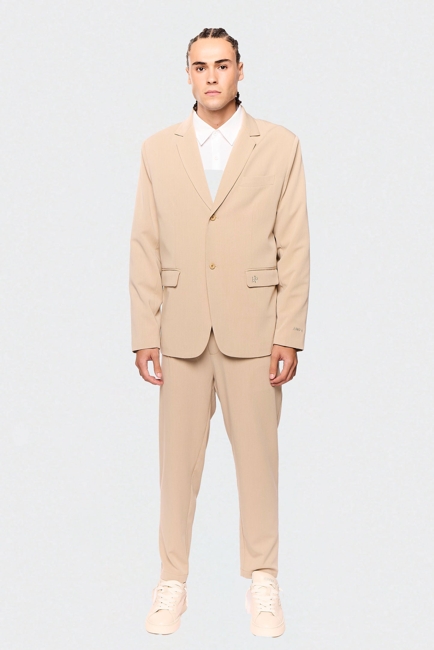 Elegant 750 Off-White Suit Pants