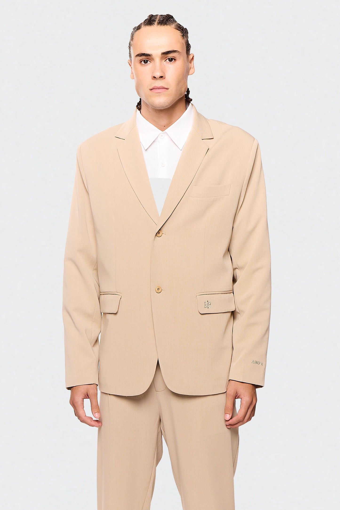 Off-White Elastane 750 Suit Jacket