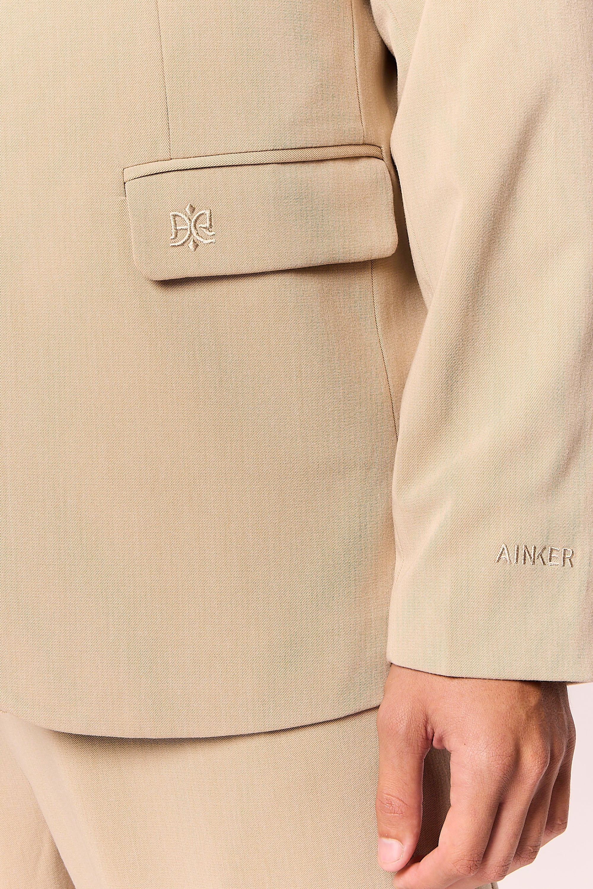 Off-White Elastane 750 Suit Jacket