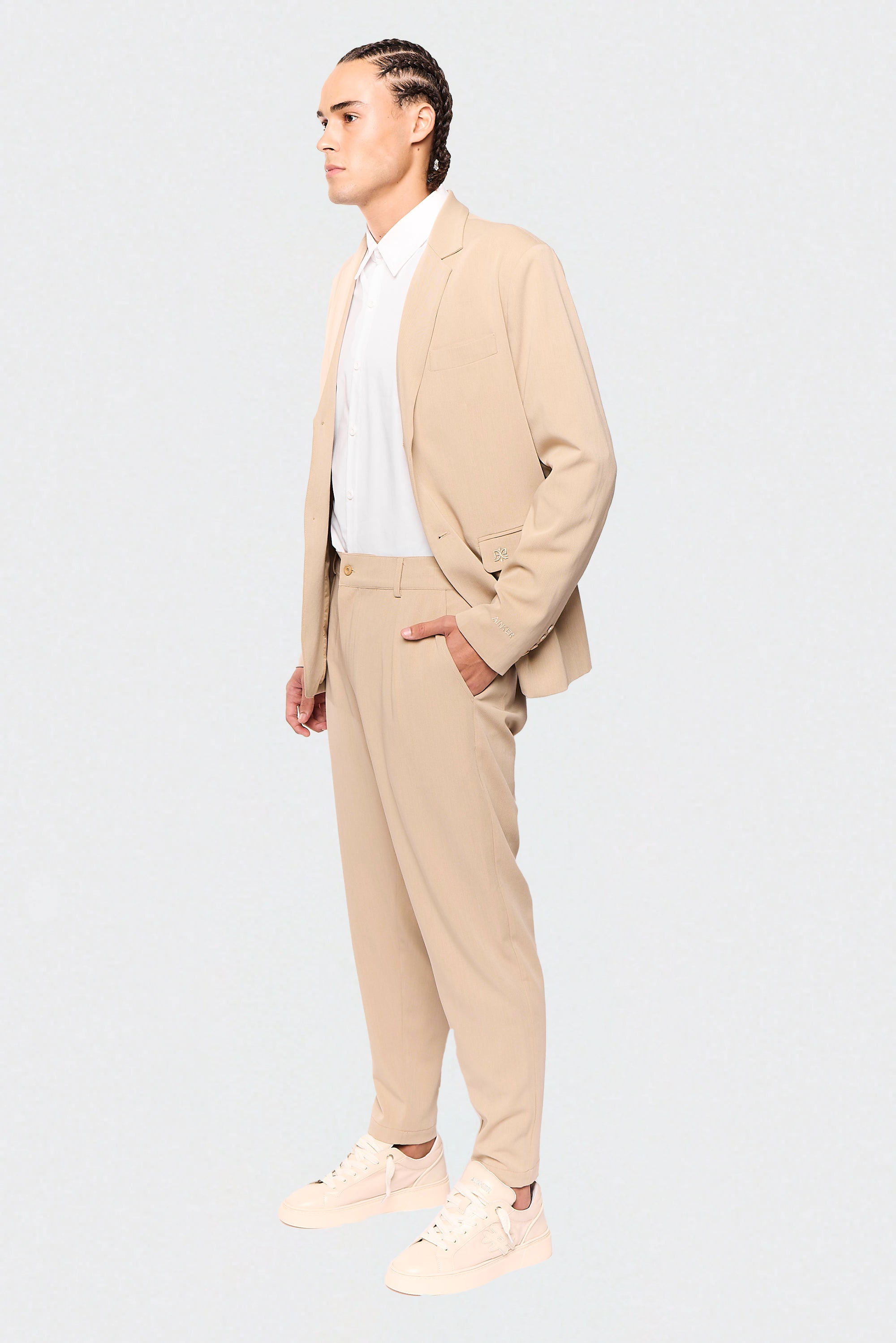 Off-White Elastane 750 Suit Jacket