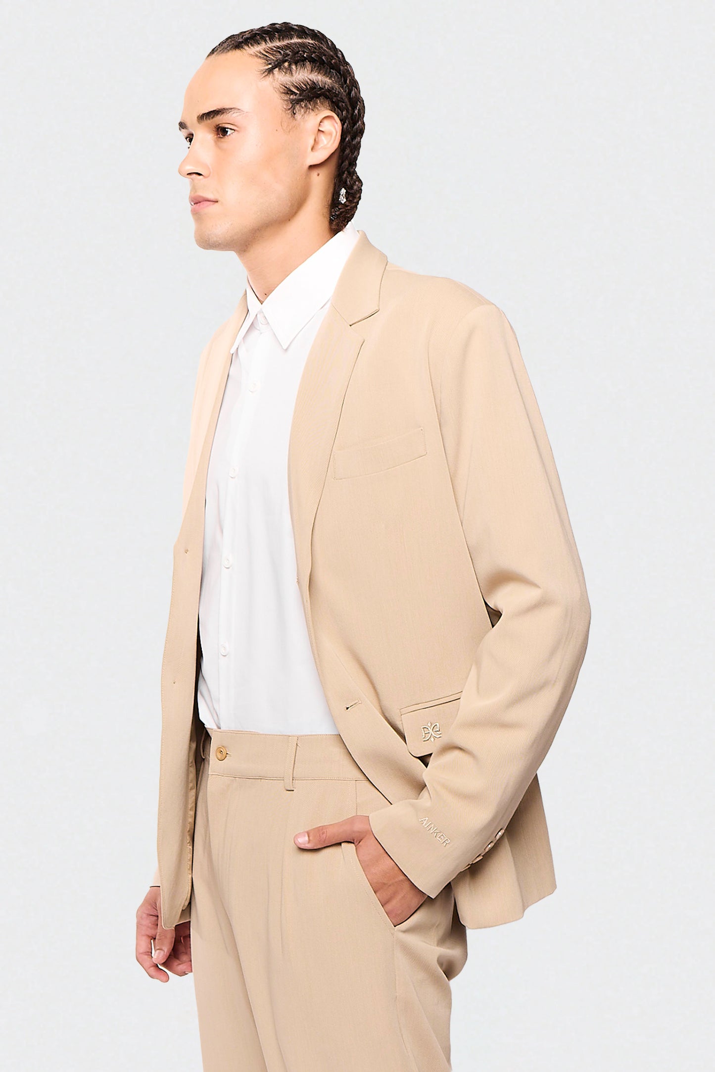 Off-White Elastane 750 Suit Jacket