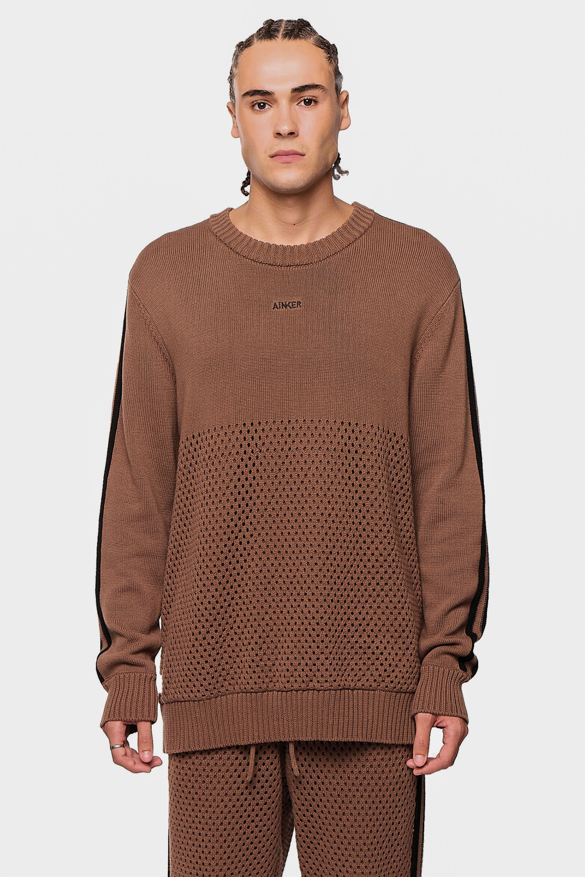 Brown Mesh 637 Top