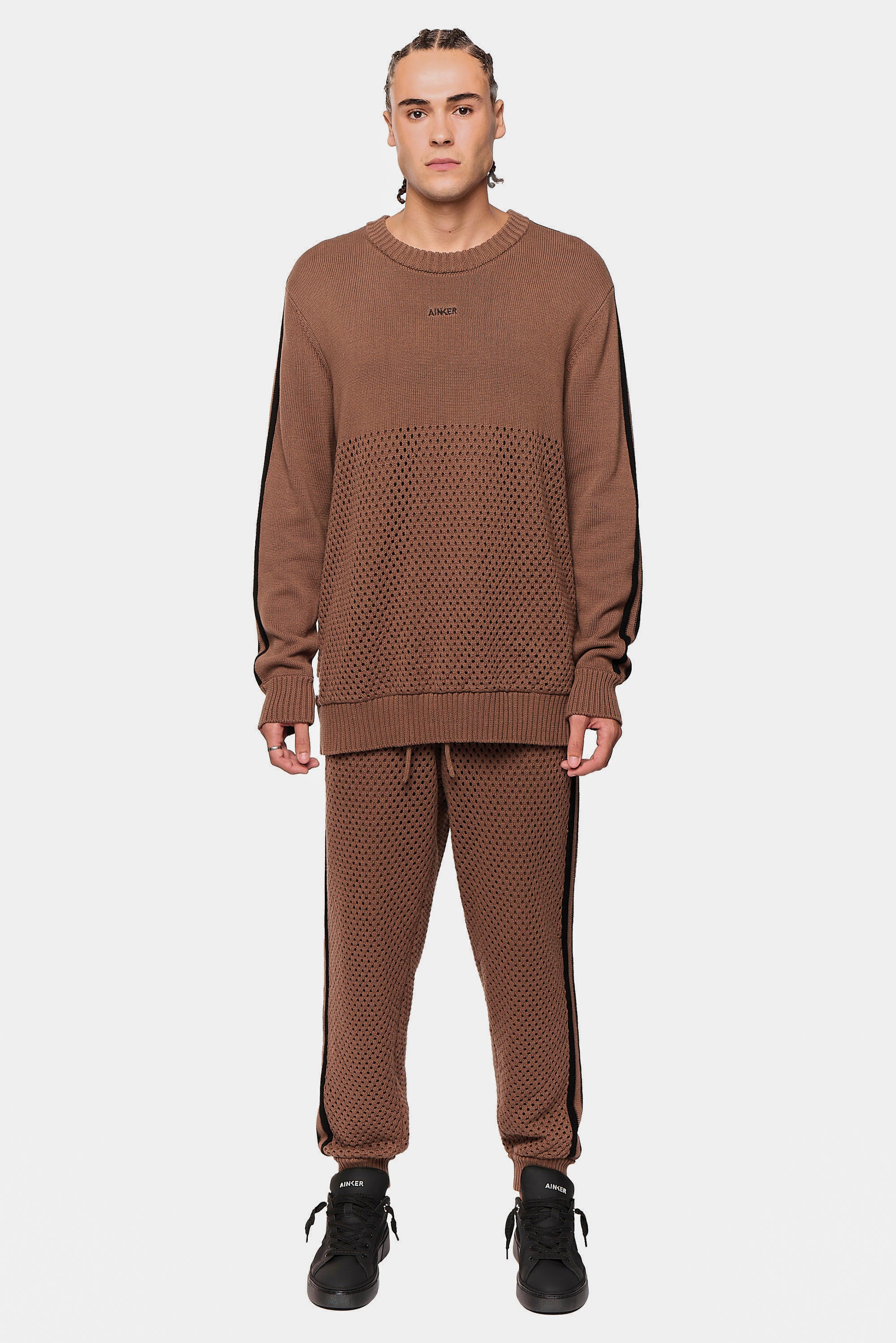Brown Mesh 637 Top