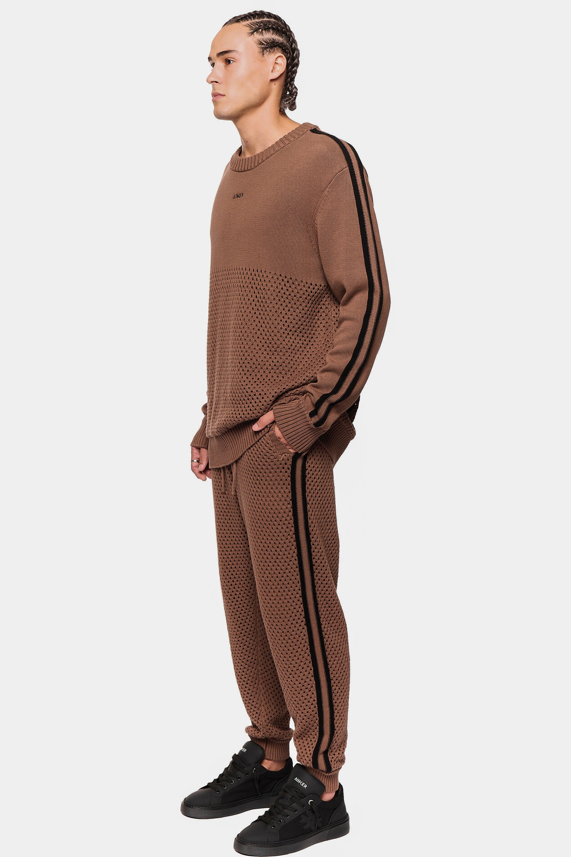 Brown Mesh 637 Top