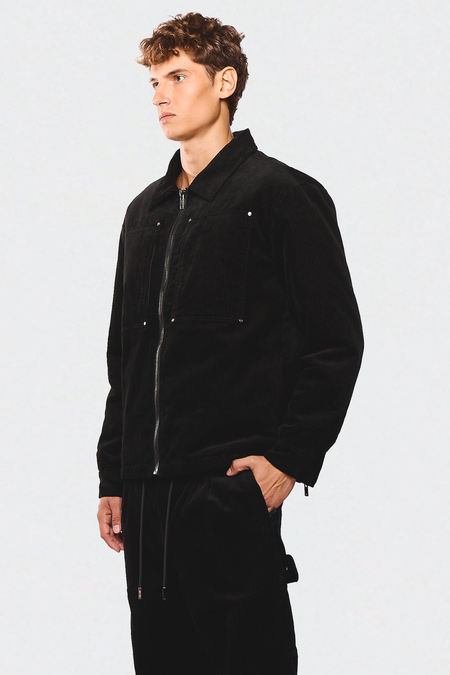 Wash Corduroy 522 Black Jacket