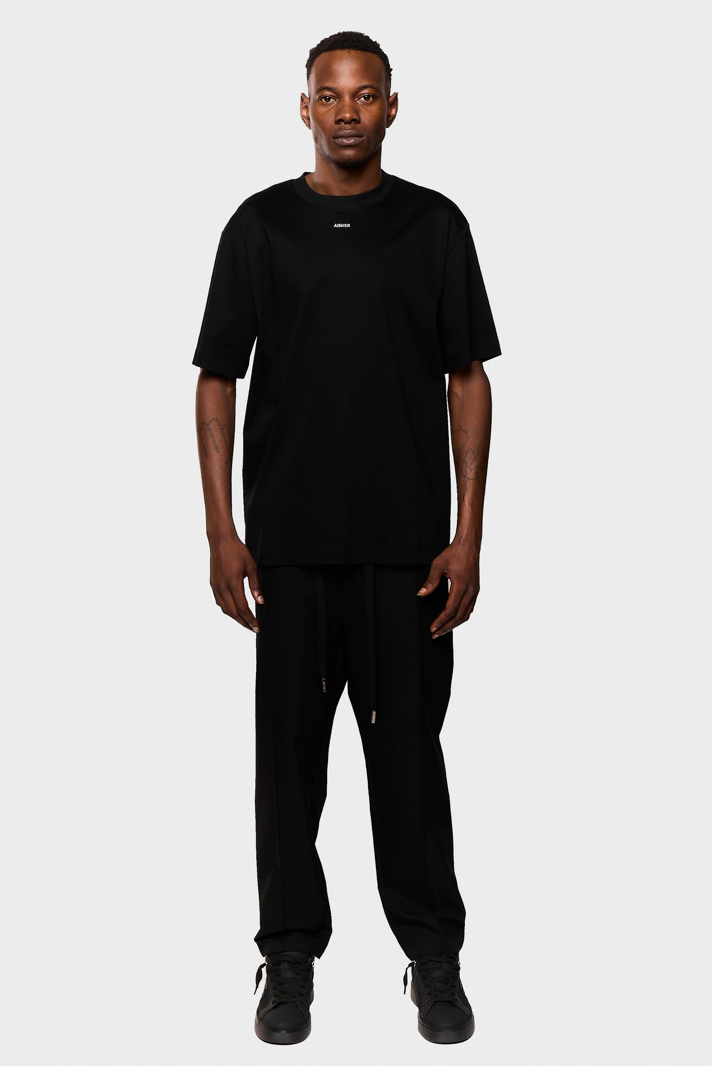 Mercerized 546 Black T-Shirt