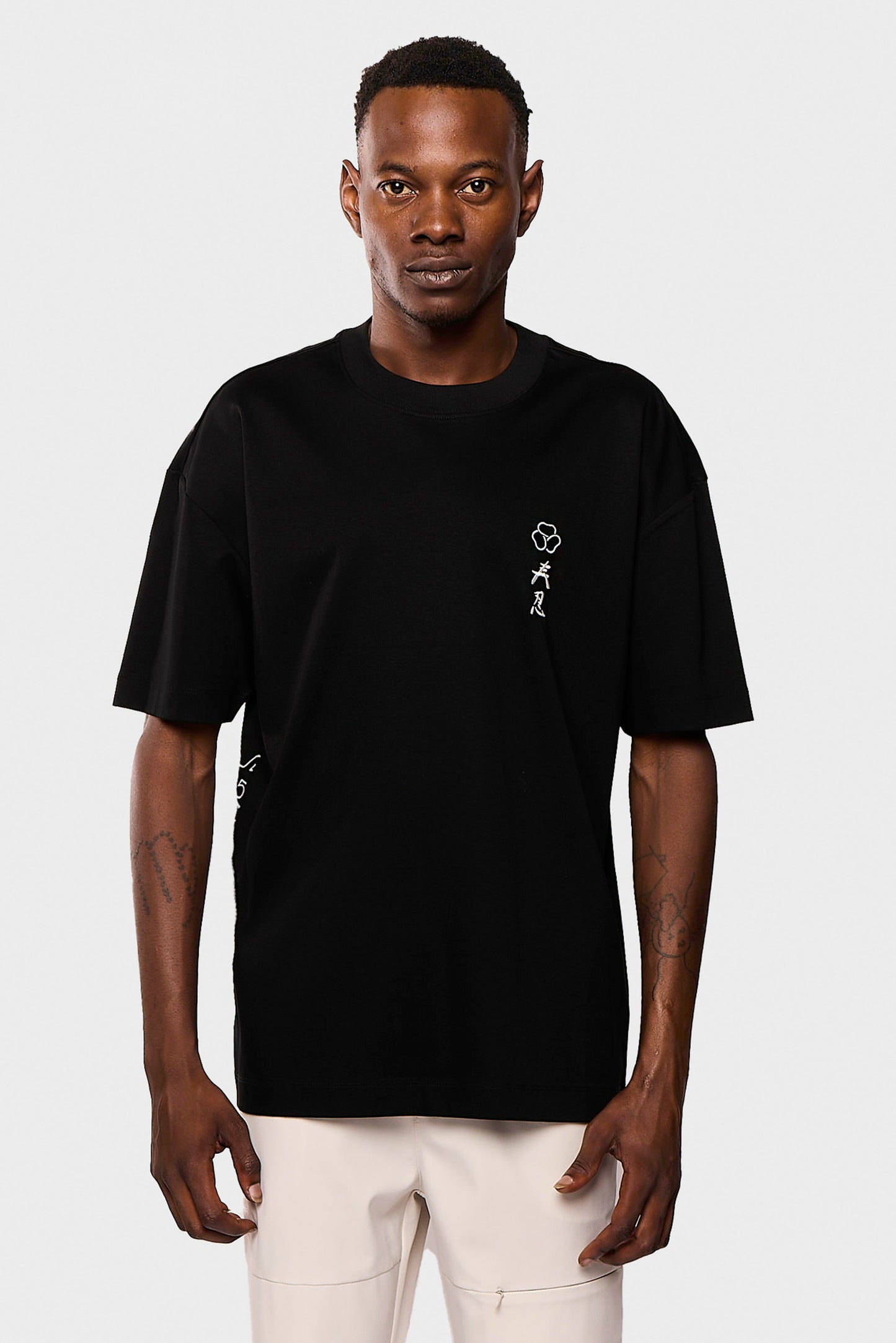 Mercerized 547 Black T-Shirt
