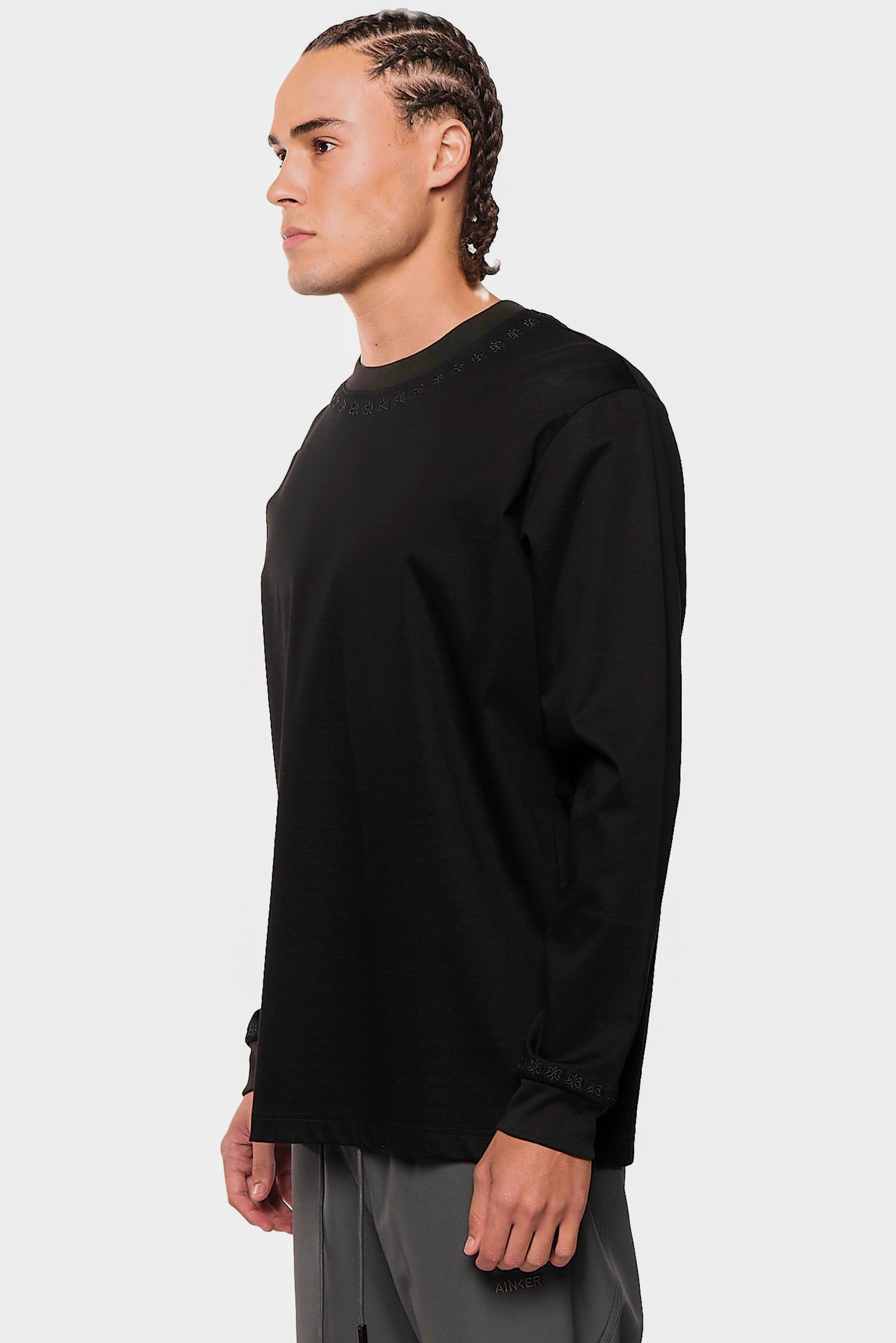 Mercerized 531 Long Black T-Shirt