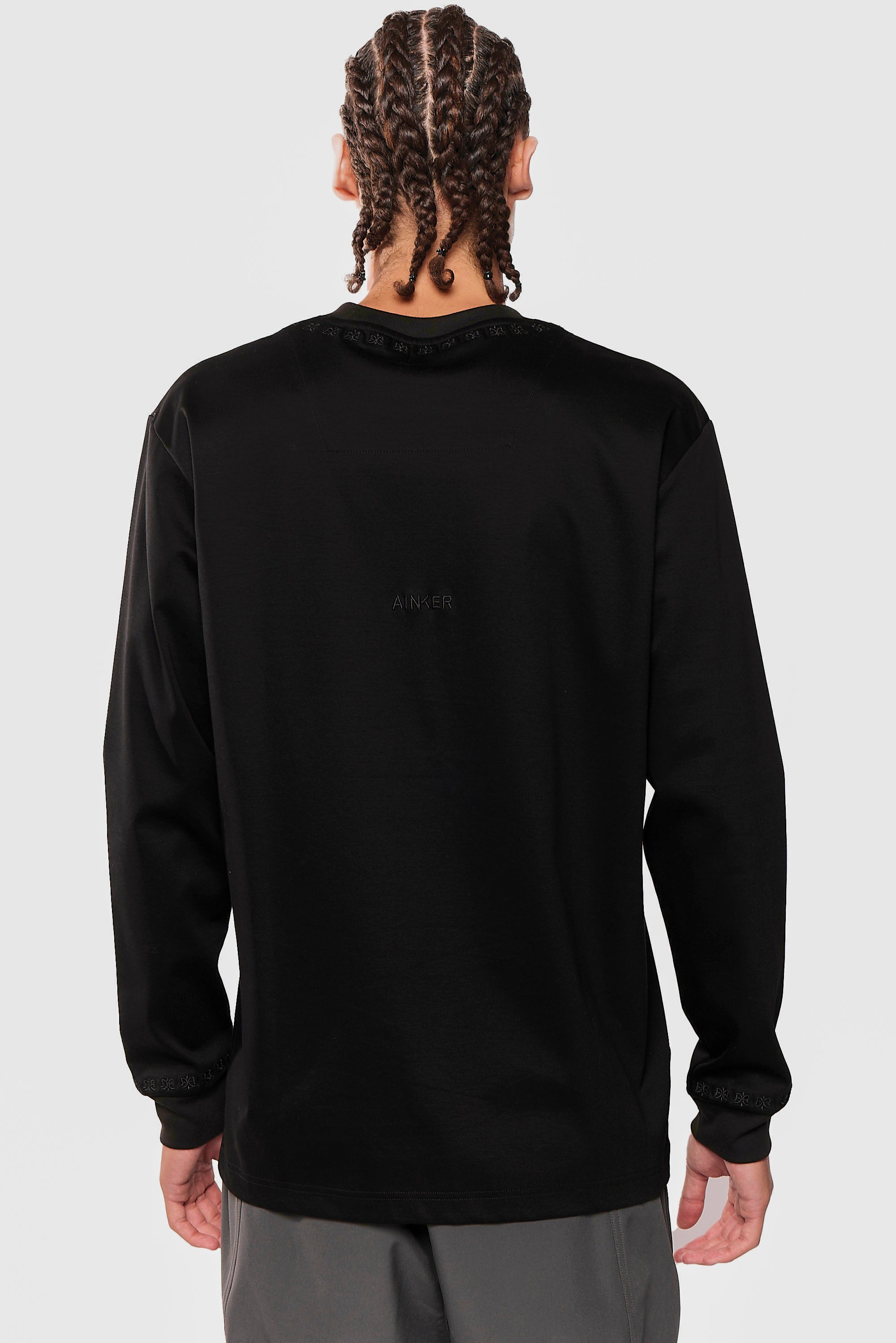Mercerized 531 Long Black T-Shirt