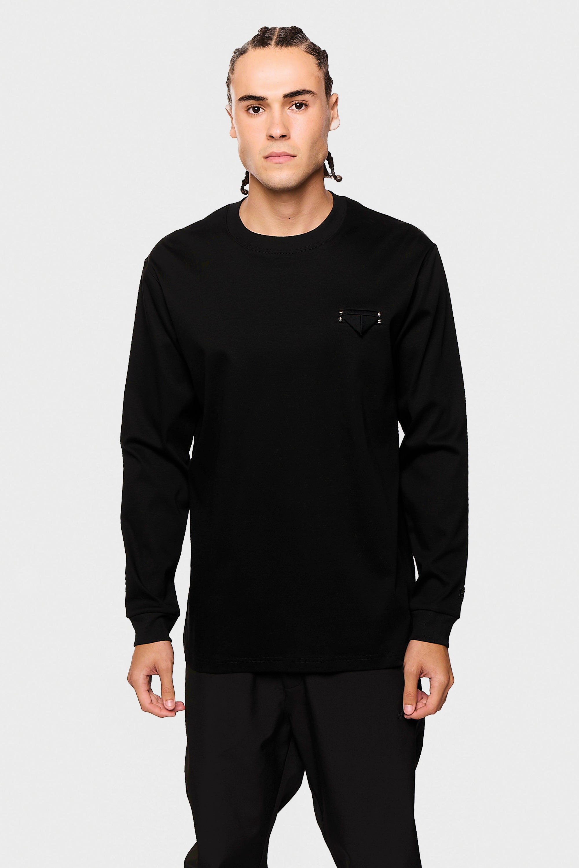 Mercerized 531 Long Black T-Shirt
