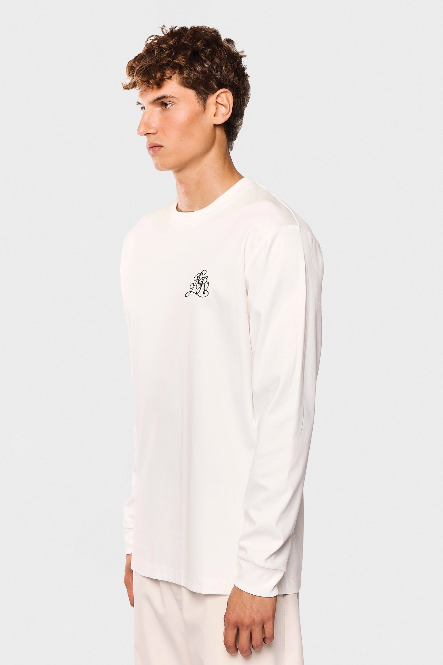 Mercerized 535 Long White T-Shirt