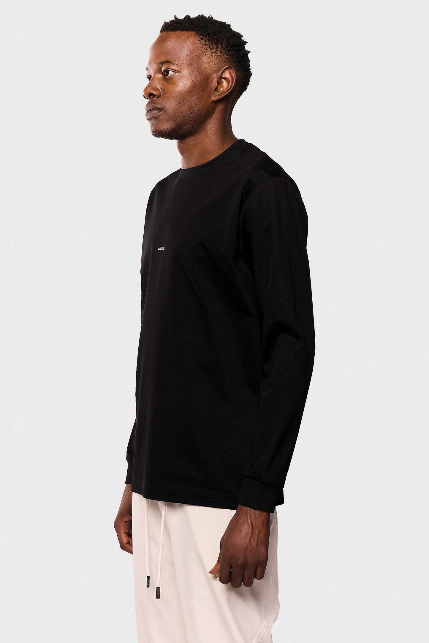 Mercerized 534 Long Black T-Shirt