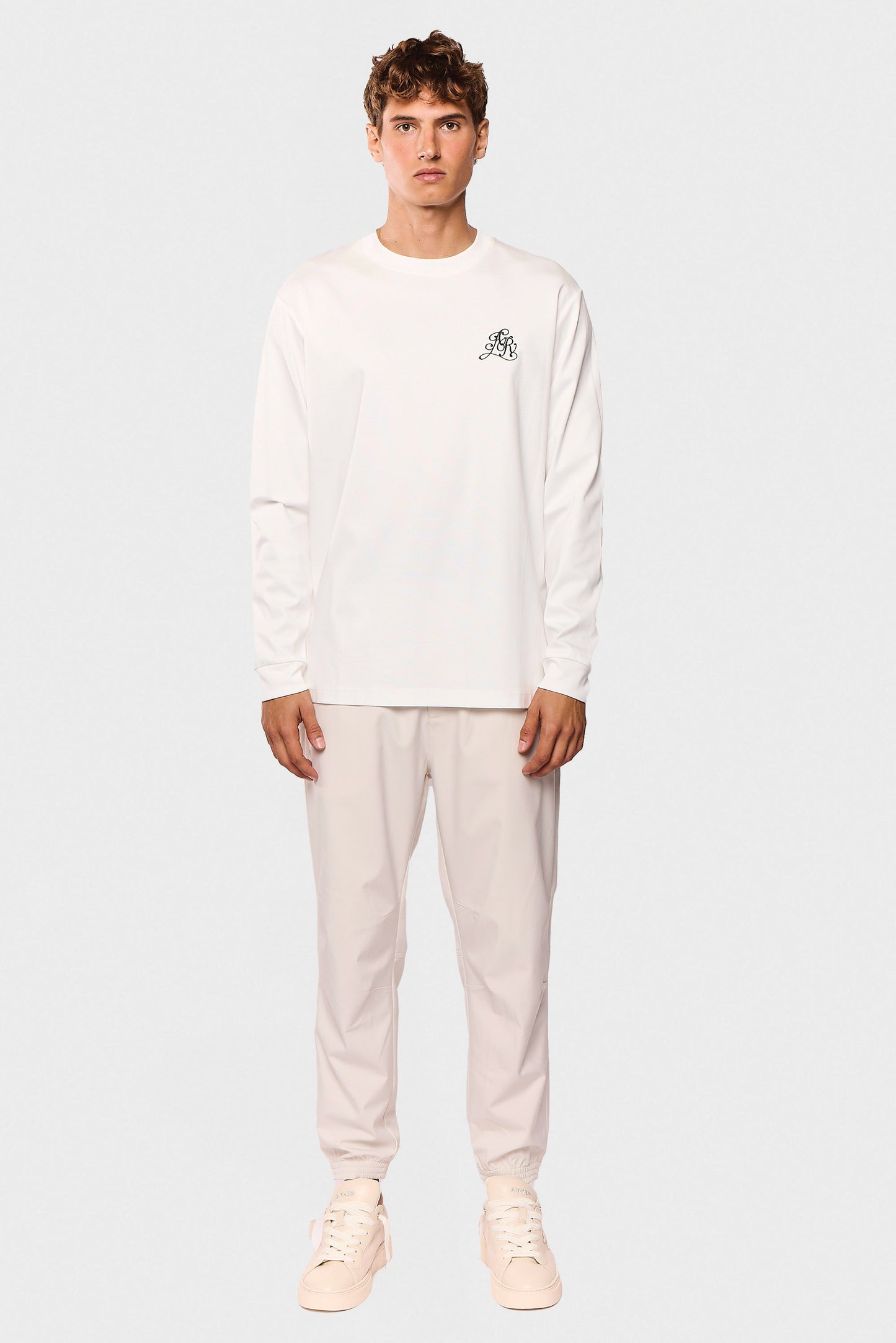 Mercerized 535 Long White T-Shirt