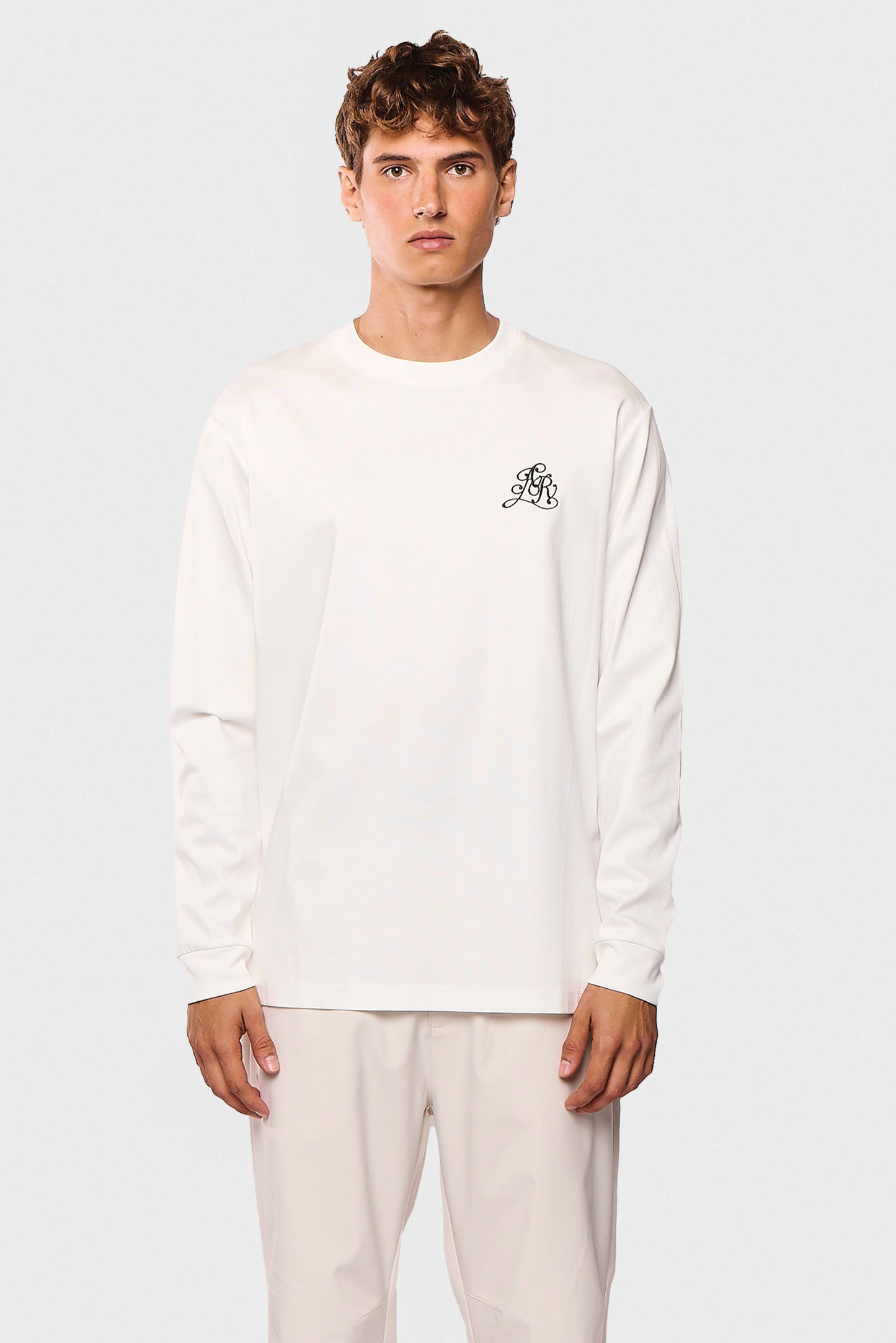 Mercerized 535 Long White T-Shirt