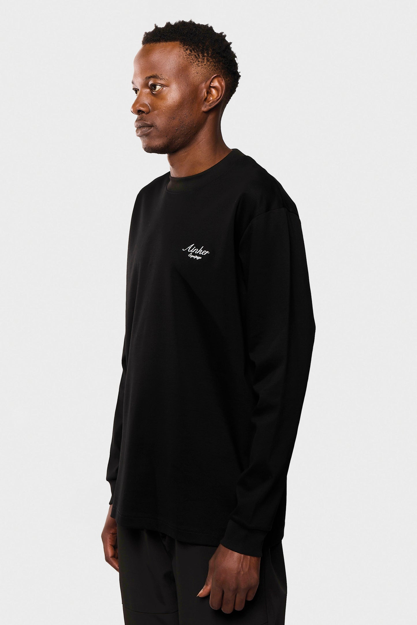 Mercerized 536 Long Black T-Shirt