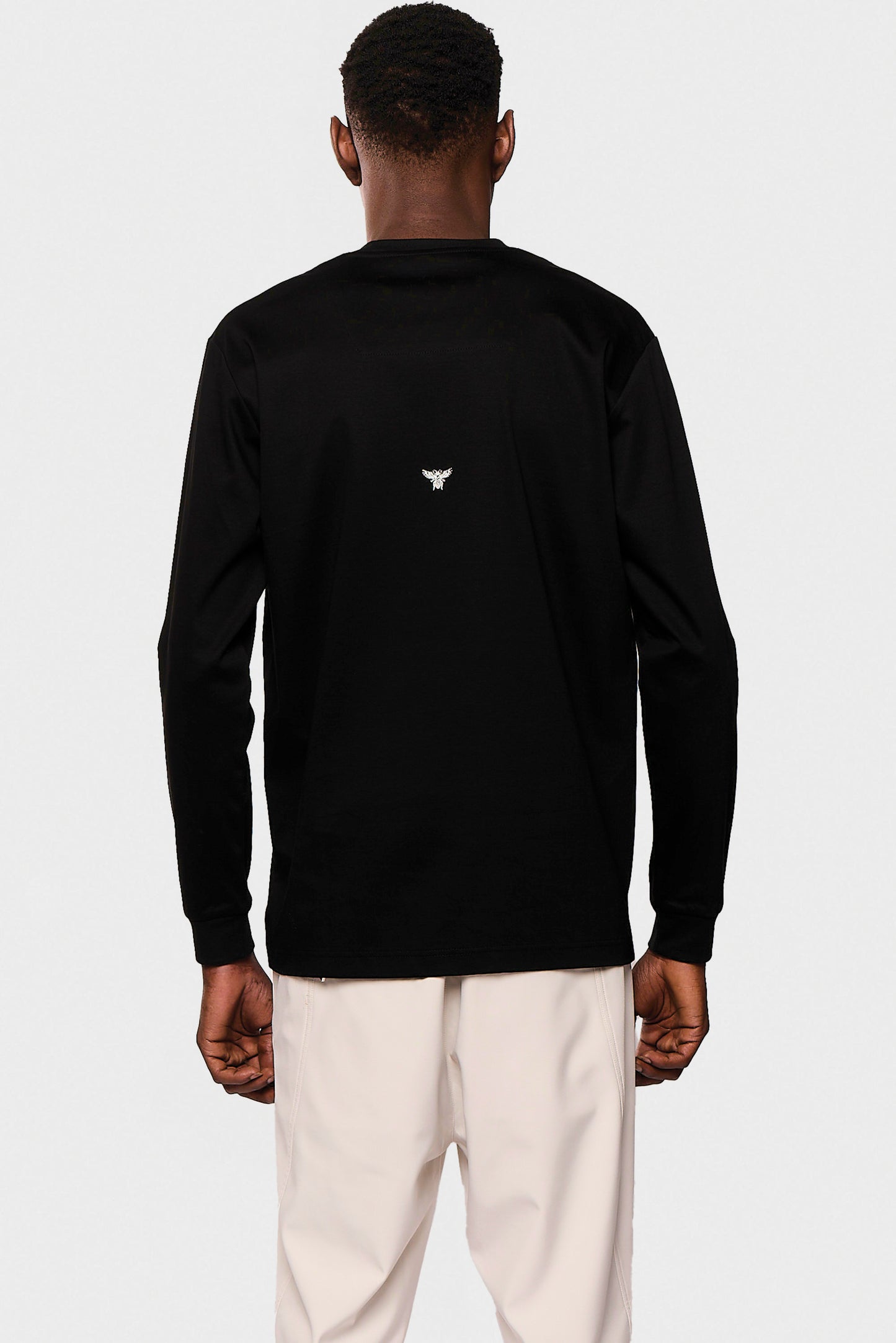 Mercerized 534 Long Black T-Shirt