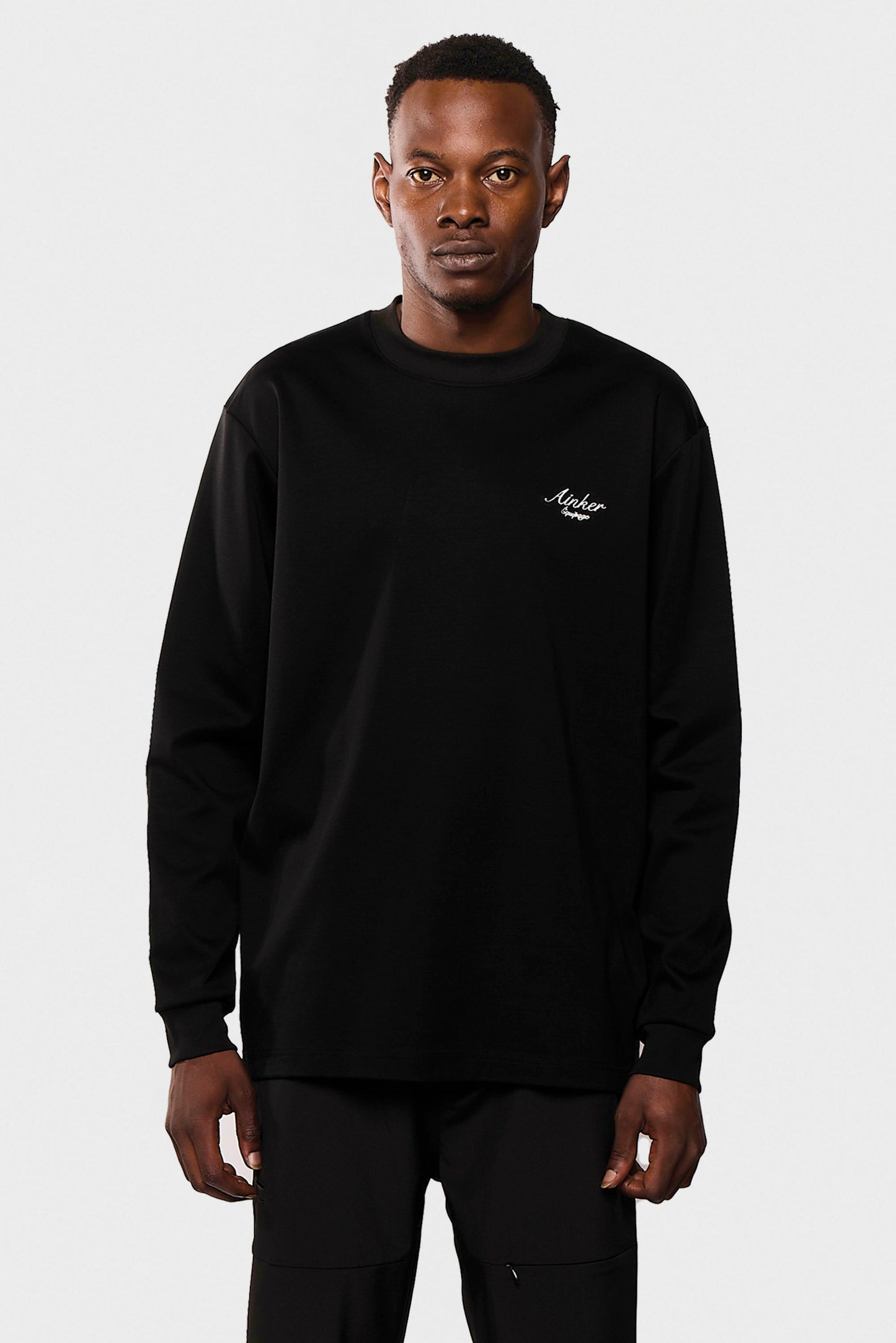 Mercerized 536 Long Black T-Shirt