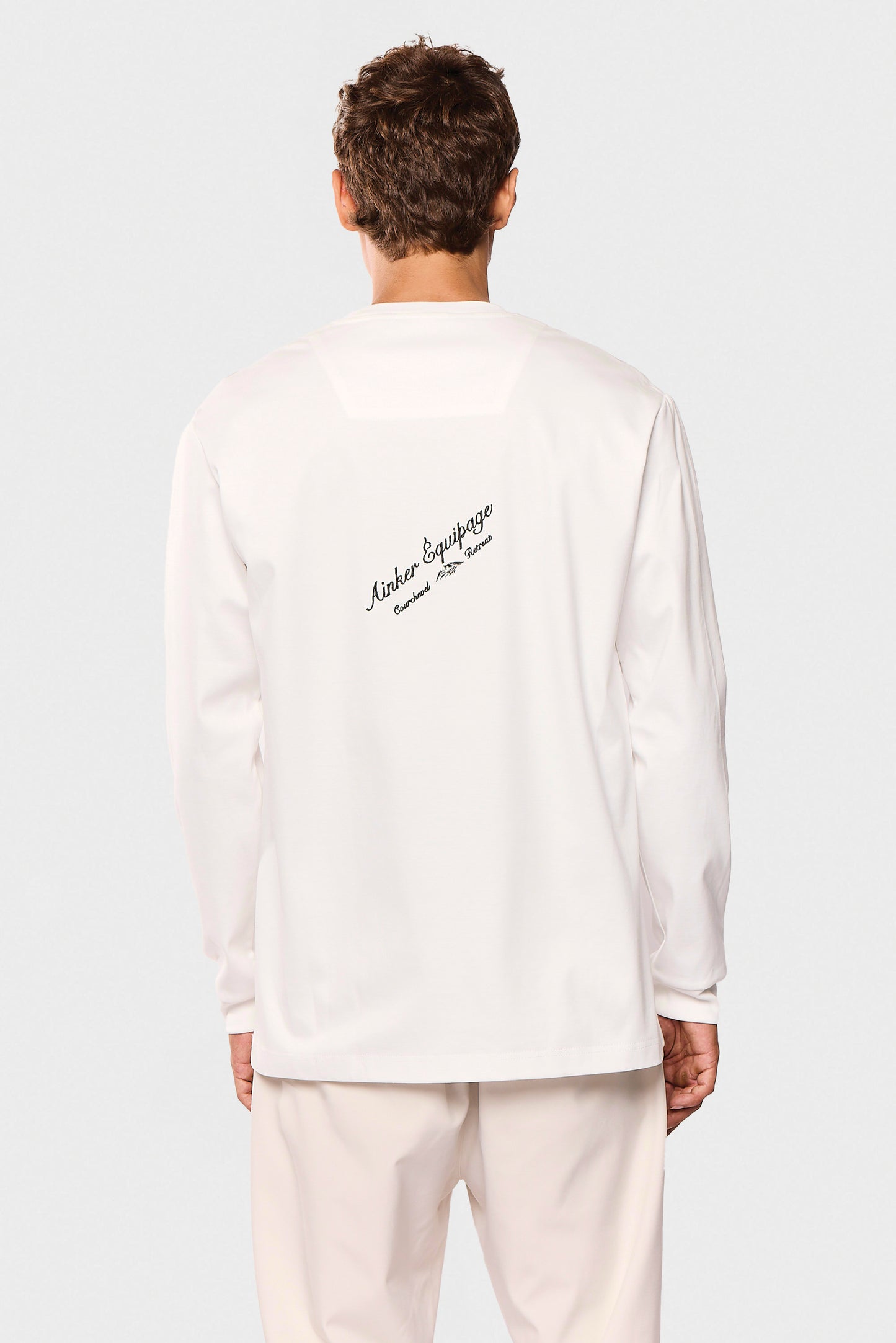 Mercerized 535 Long White T-Shirt