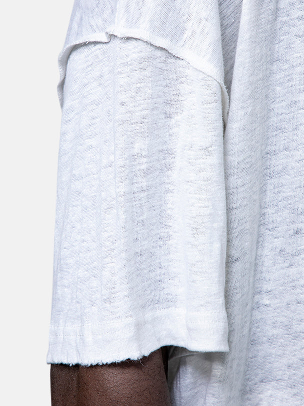 White Oversize Linen T-SHIRT