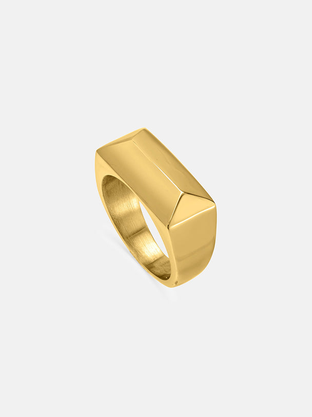 טבעת לגבר פירמיד זהב